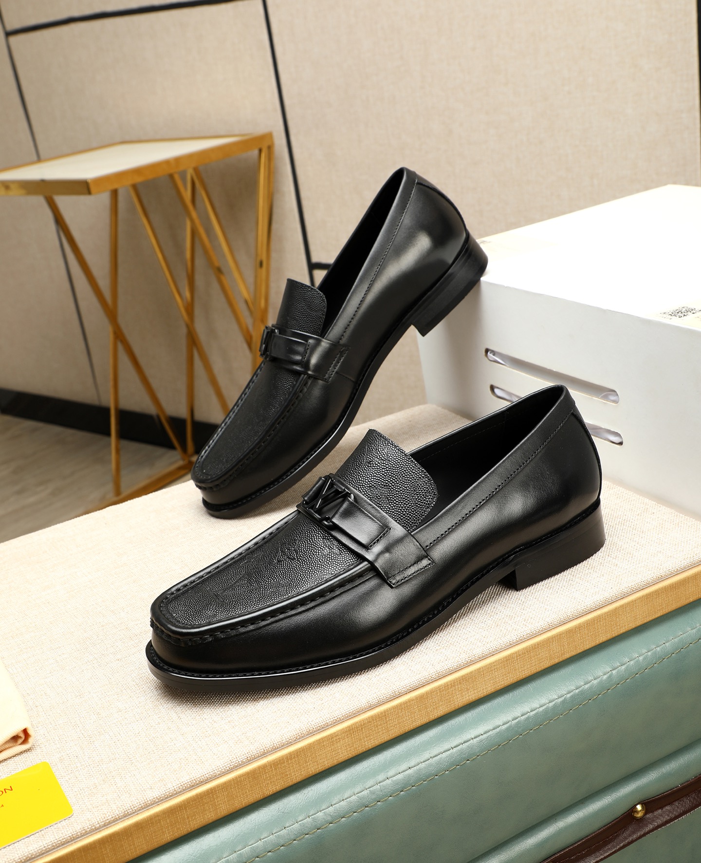 Louis Vuitton Men's Black Leather Loafers, Business Dress Shoes Size 39-44 4 i1745568417129 4303 0 2