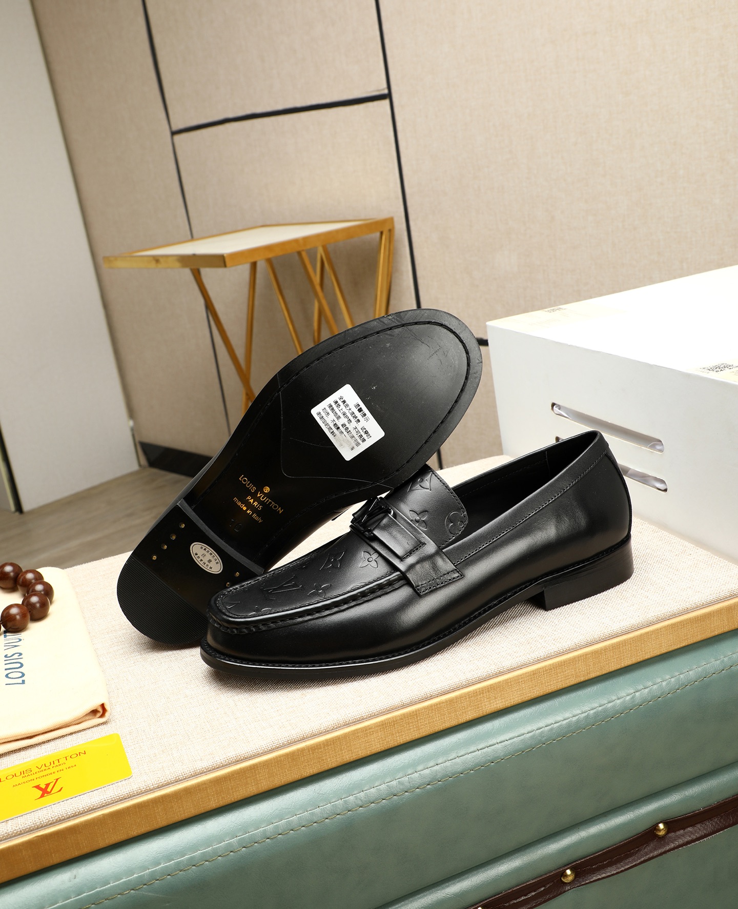 Louis Vuitton Men's Black Leather Loafers Dress Shoes Size 39-44 5 i1745568428575 467 0 3