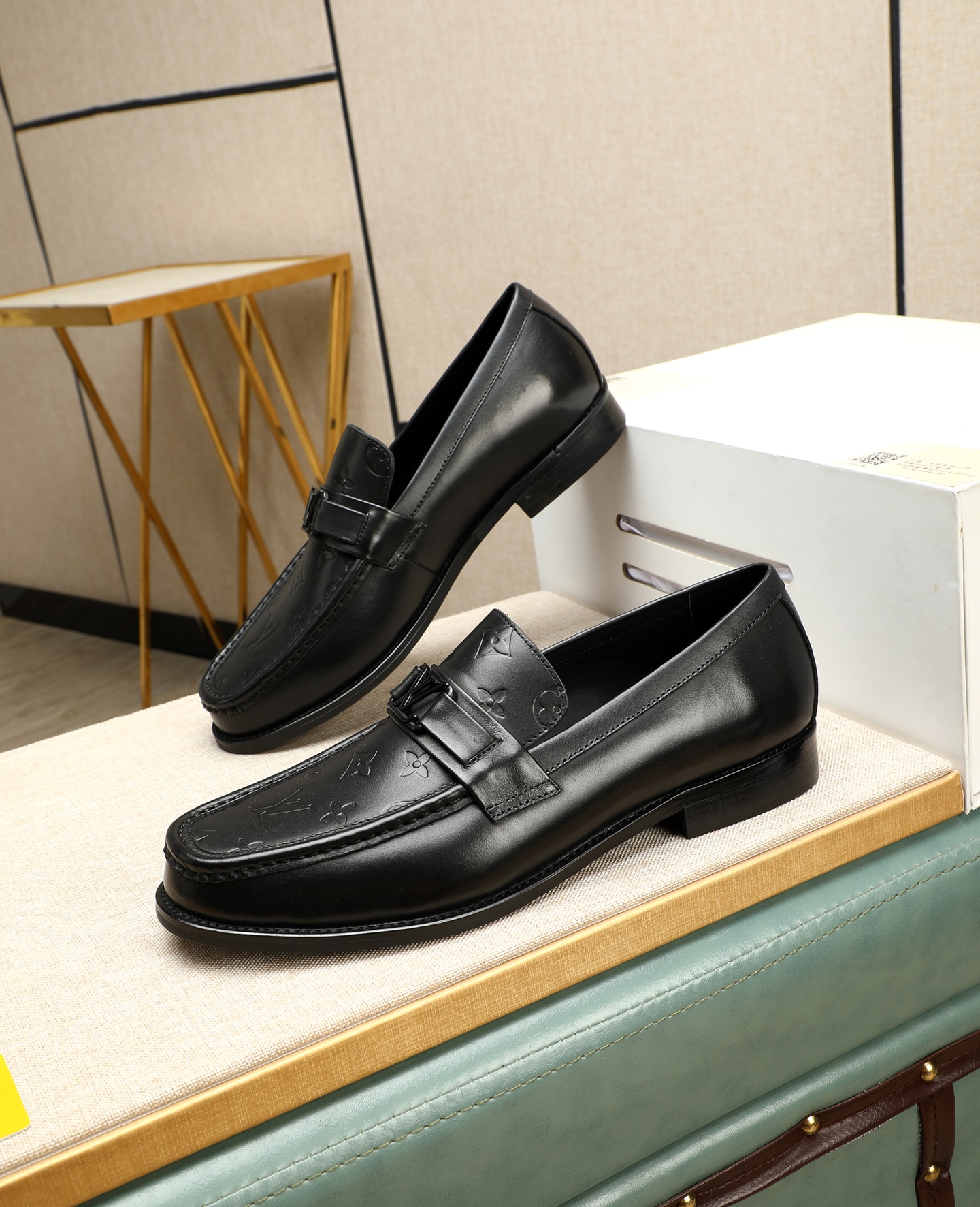 Louis Vuitton Men's Black Leather Loafers Dress Shoes Size 39-44 4 i1745568429229 5230 0 2