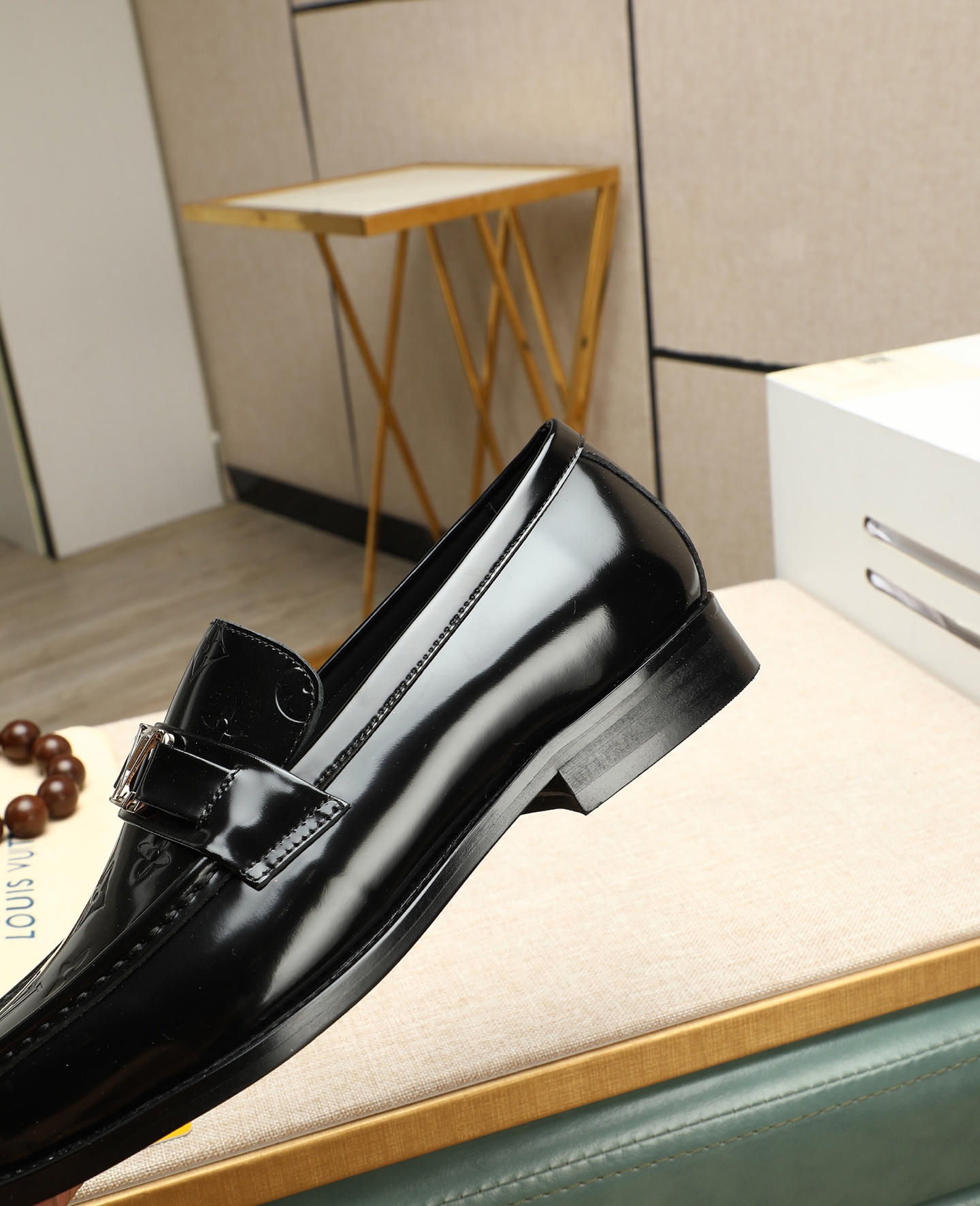 Louis Vuitton Men's Black Leather Loafers - Italian Calfskin, Formal Shoes 10 i1745568441431 3596 0 8