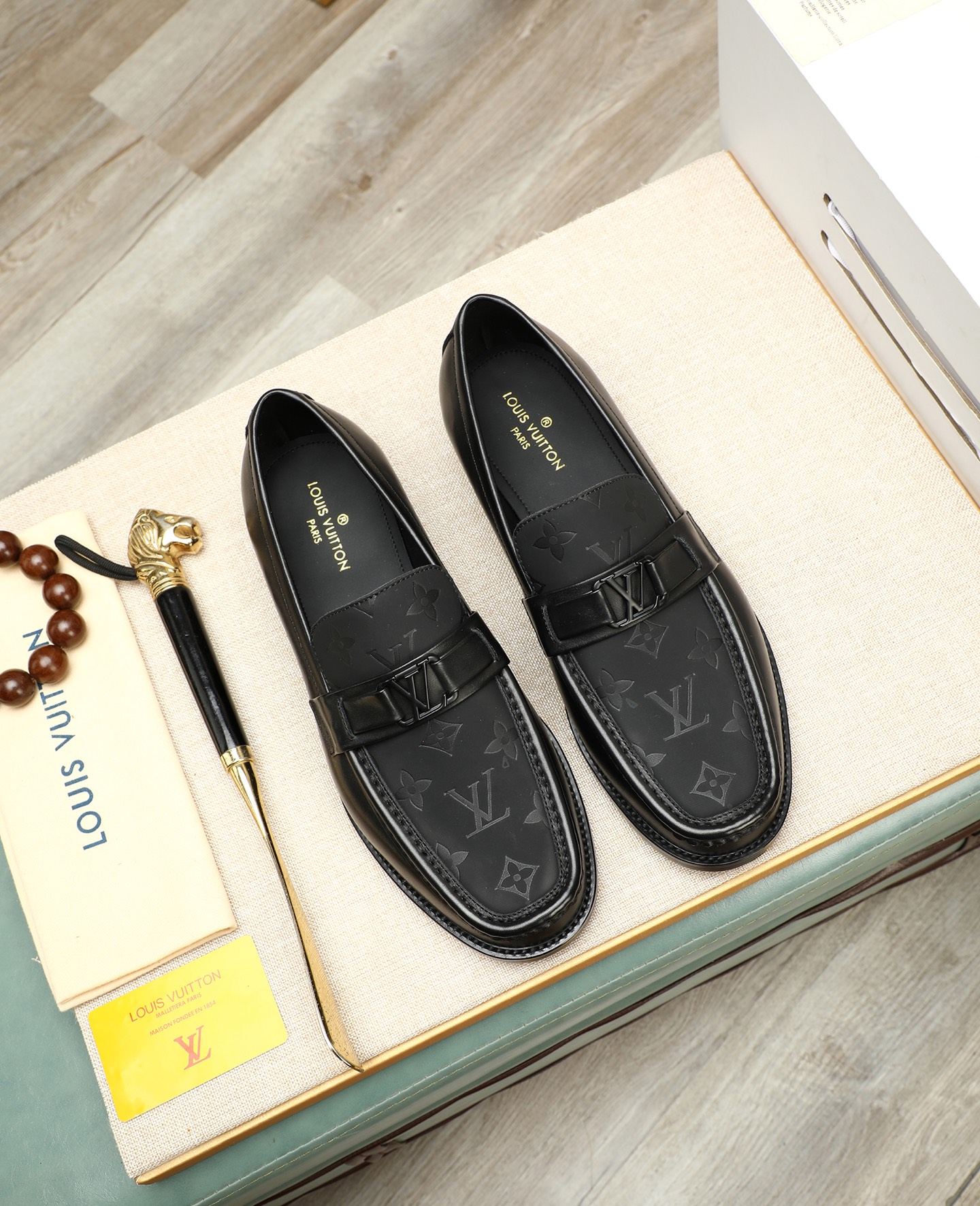 Louis Vuitton Men's Formal Leather Loafers Business Dress Shoes,Sizes 39-44 1 Louis Vuitton Men's Formal Leather Loafers Business Dress Shoes,Sizes 39-44