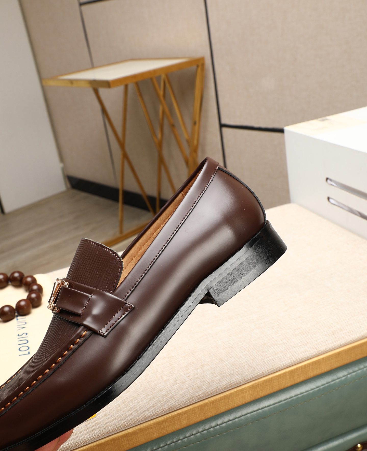 Louis Vuitton Brown Leather Loafers for Men - Formal Business Shoes 9 i1745568528513 1466 0 7