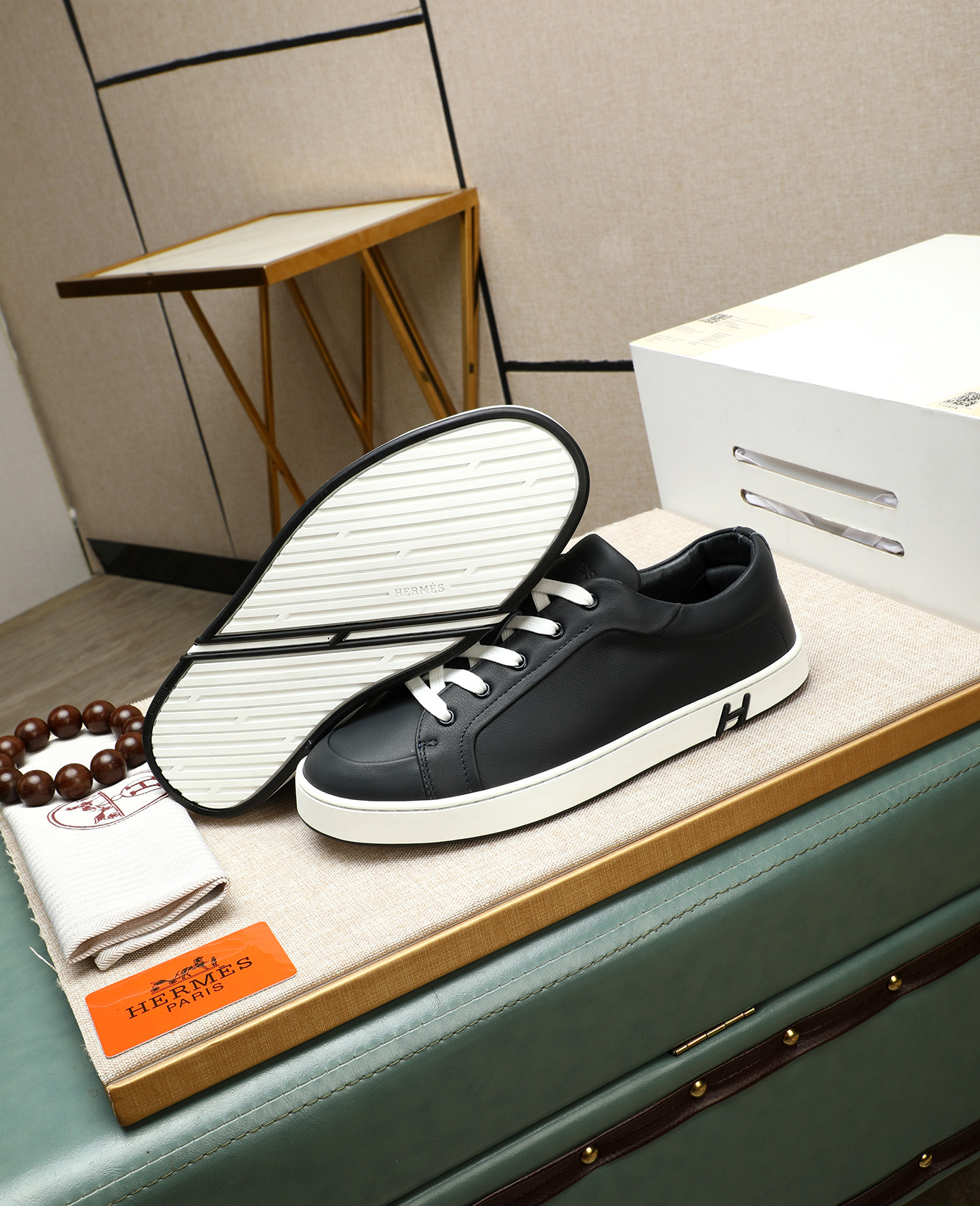 HHermes Bouncing Leather Sneakers, Men's Casual Shoes, Size 38-44 5 i1745778524104 4731 0 3