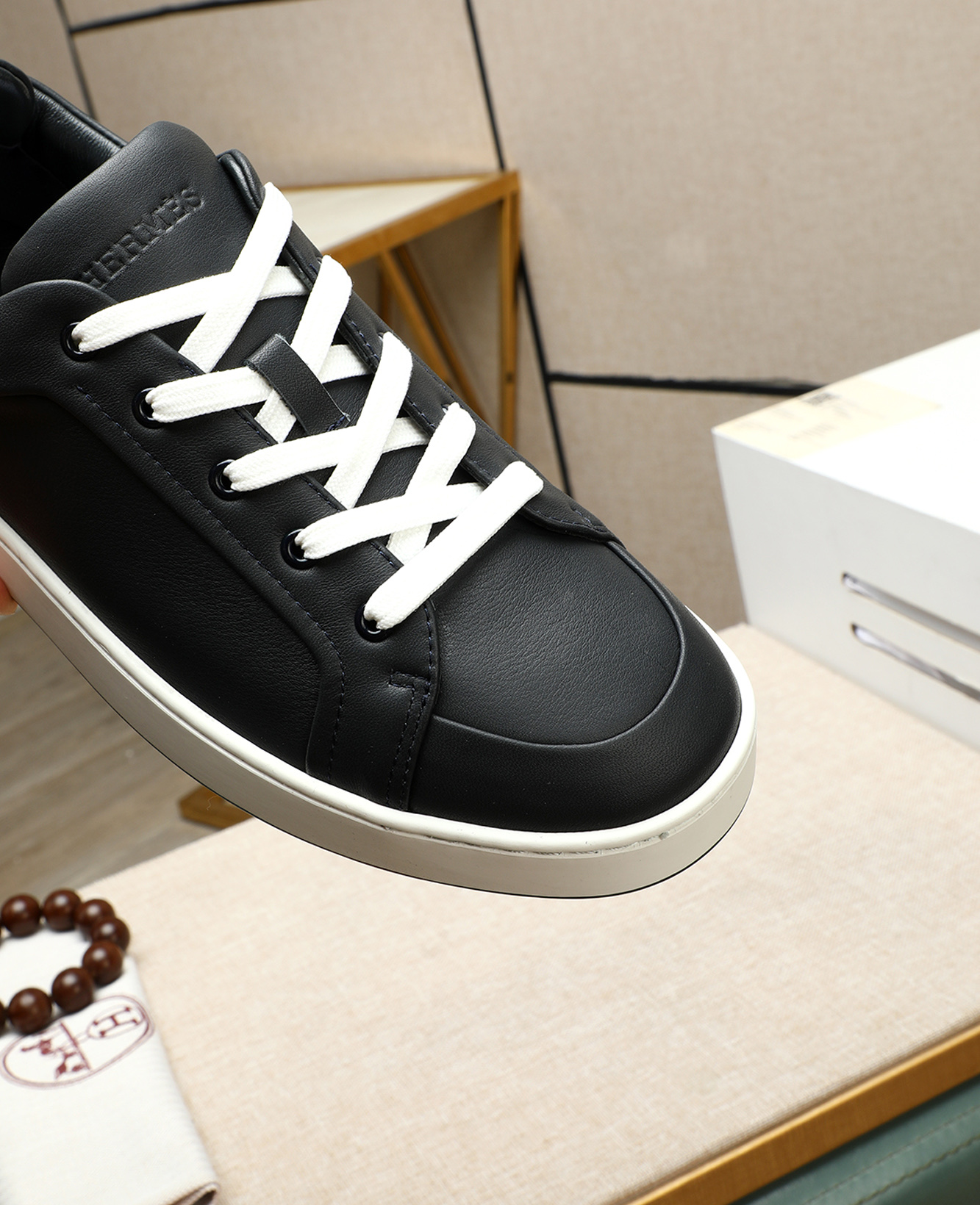 HHermes Bouncing Leather Sneakers, Men's Casual Shoes, Size 38-44 8 i1745778524644 3449 0 6