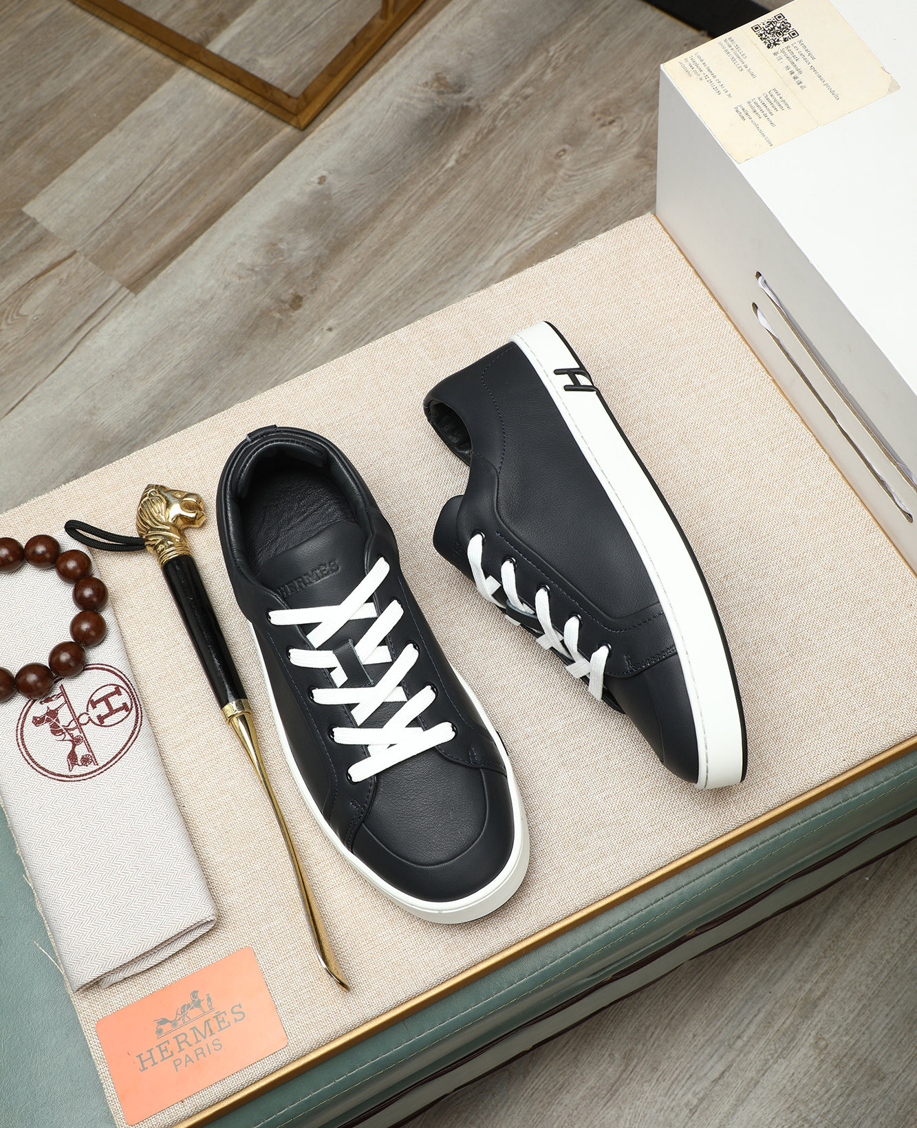 HHermes Bouncing Leather Sneakers, Men's Casual Shoes, Size 38-44 3 i1745778524771 3050 0 1