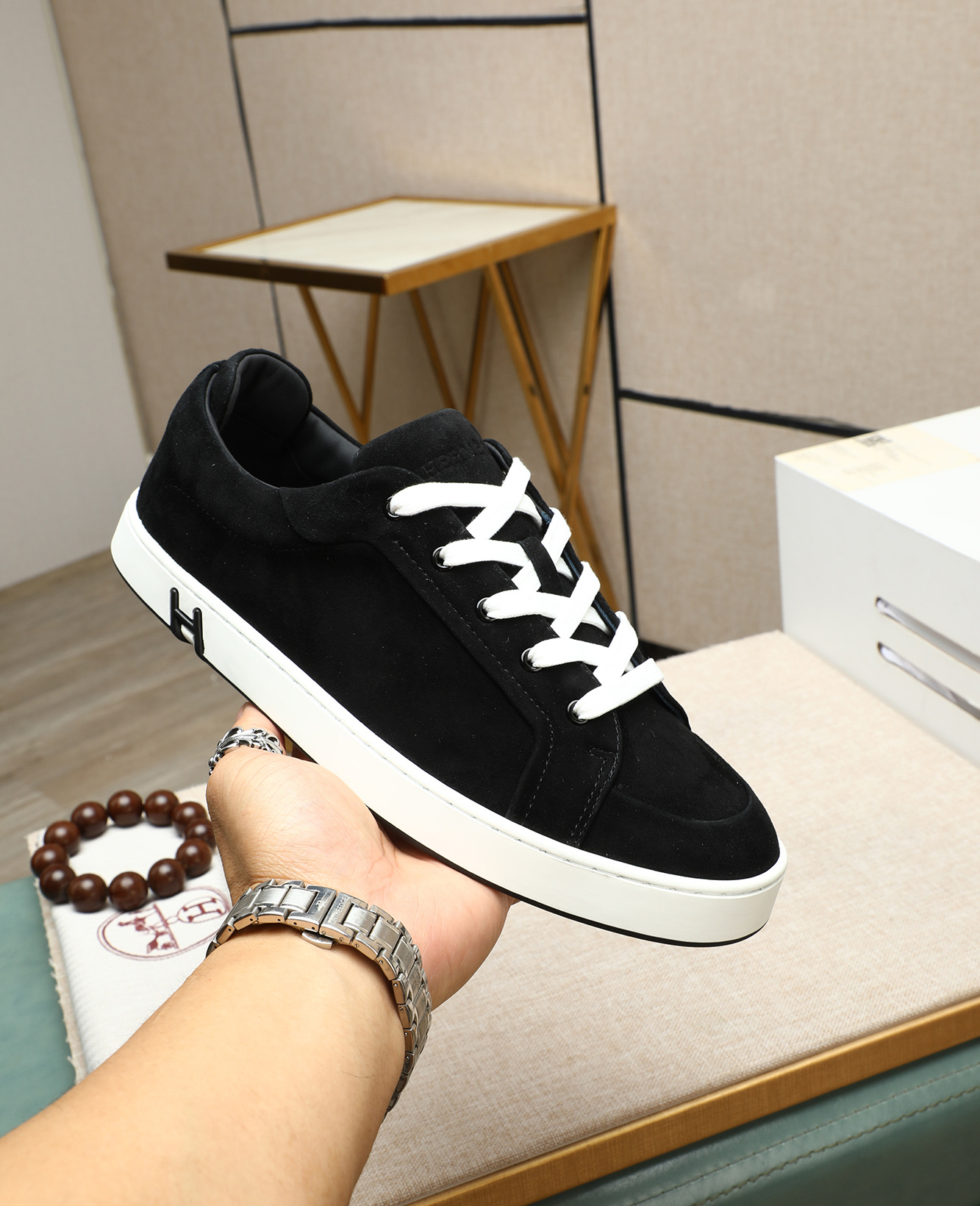 HHermes Bouncing Sneakers: Leather Upper, Fashionable Design, Casual Style 6 i1745778676310 3717 0 4