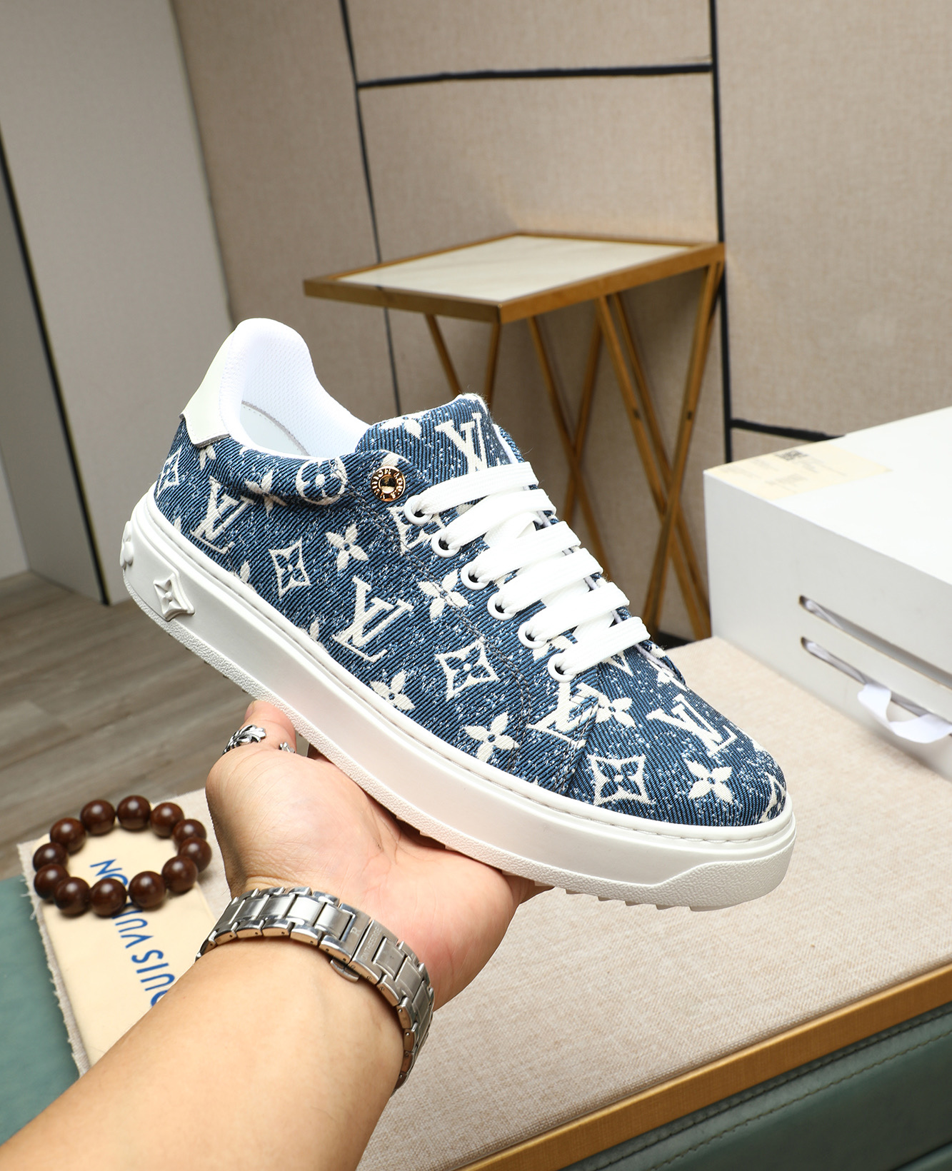 Louis Vuitton 2025 Runway Sneakers in Monogram Denim, Calf Leather 6 i1746773647504 6559 0 4
