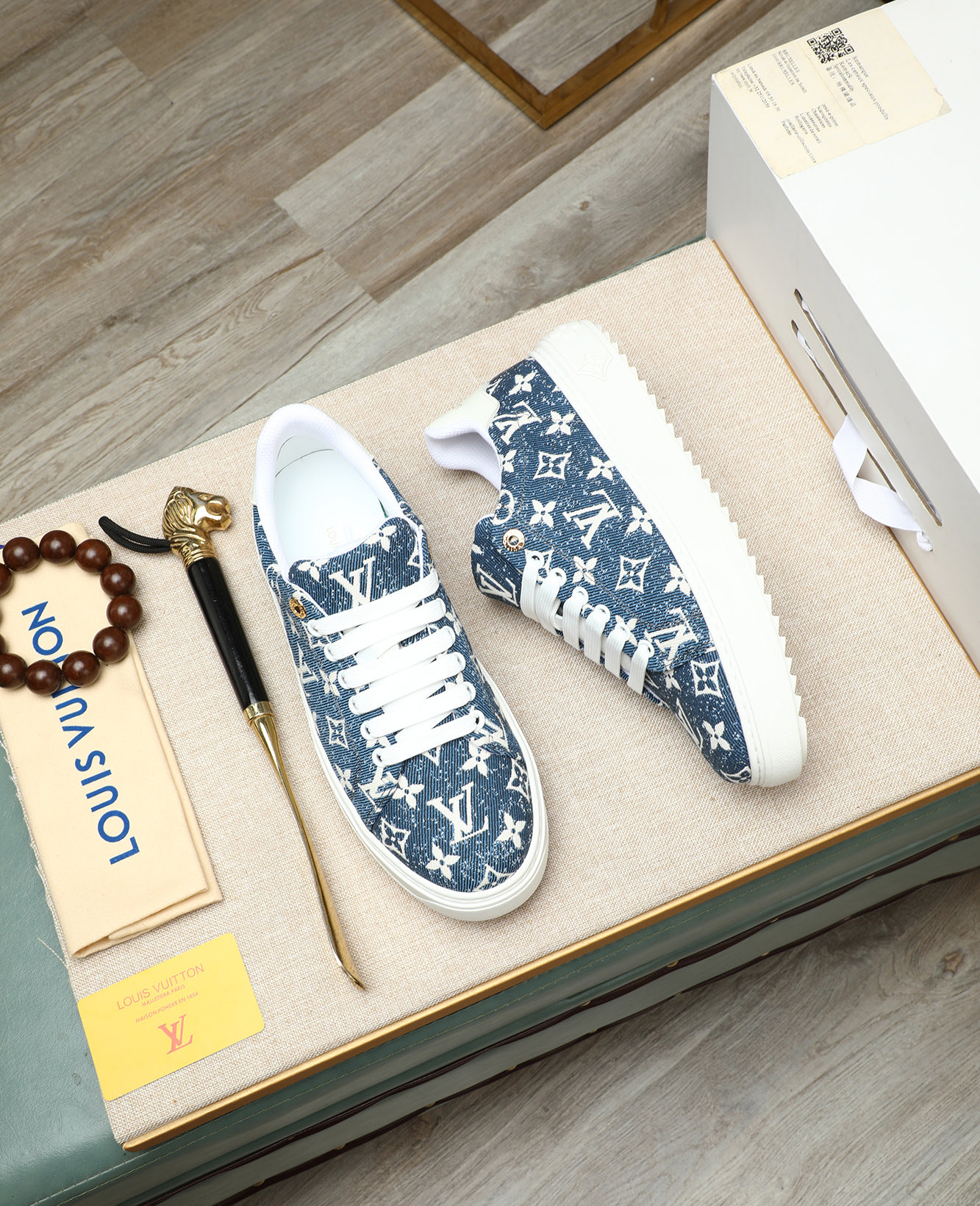 Louis Vuitton 2025 Runway Sneakers in Monogram Denim, Calf Leather 4 i1746773647595 5788 0 2
