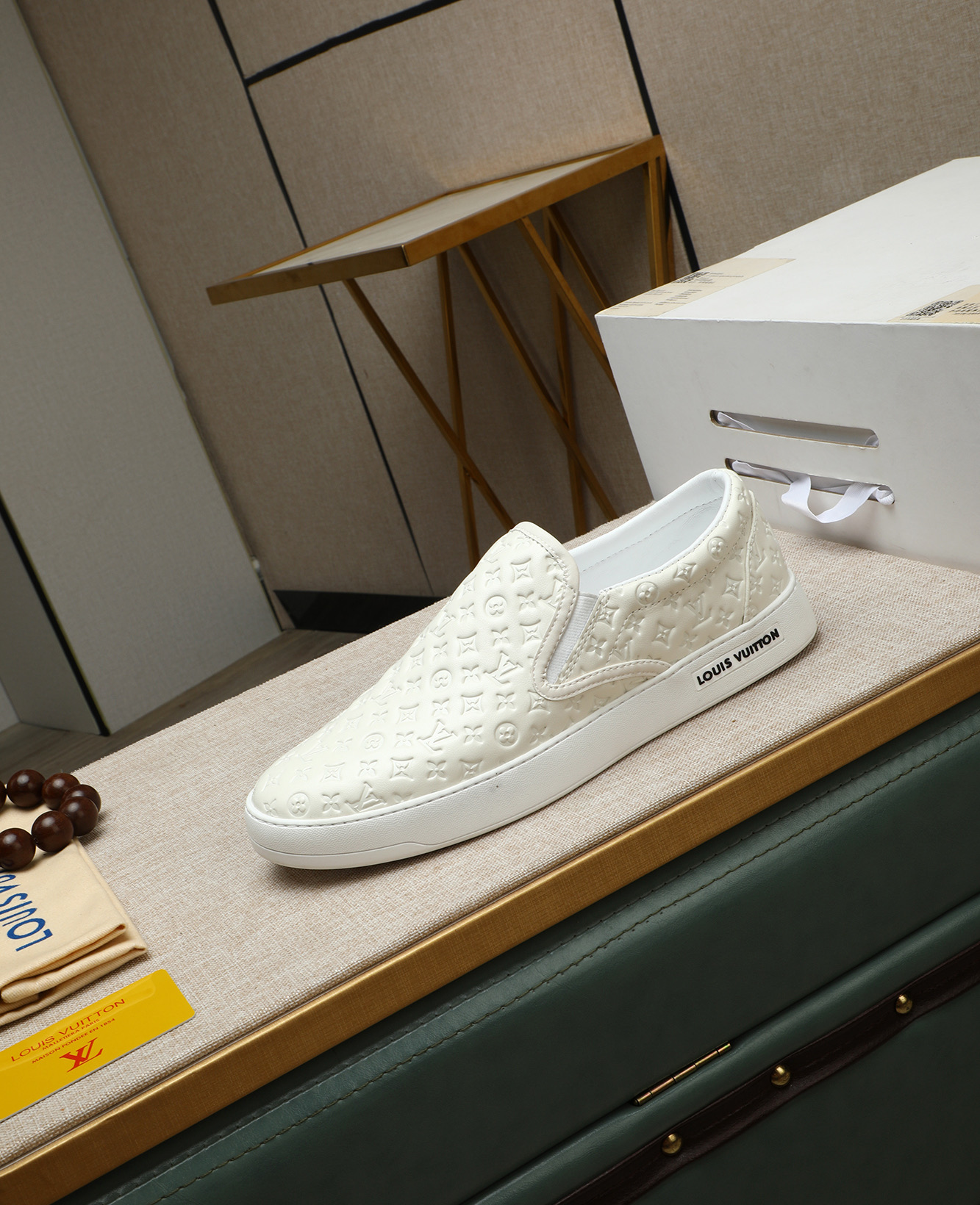 Louis Vuitton 2025 Milan Fashion Week White Leather Slip-On Sneakers 7 i1746773938351 868 0 5
