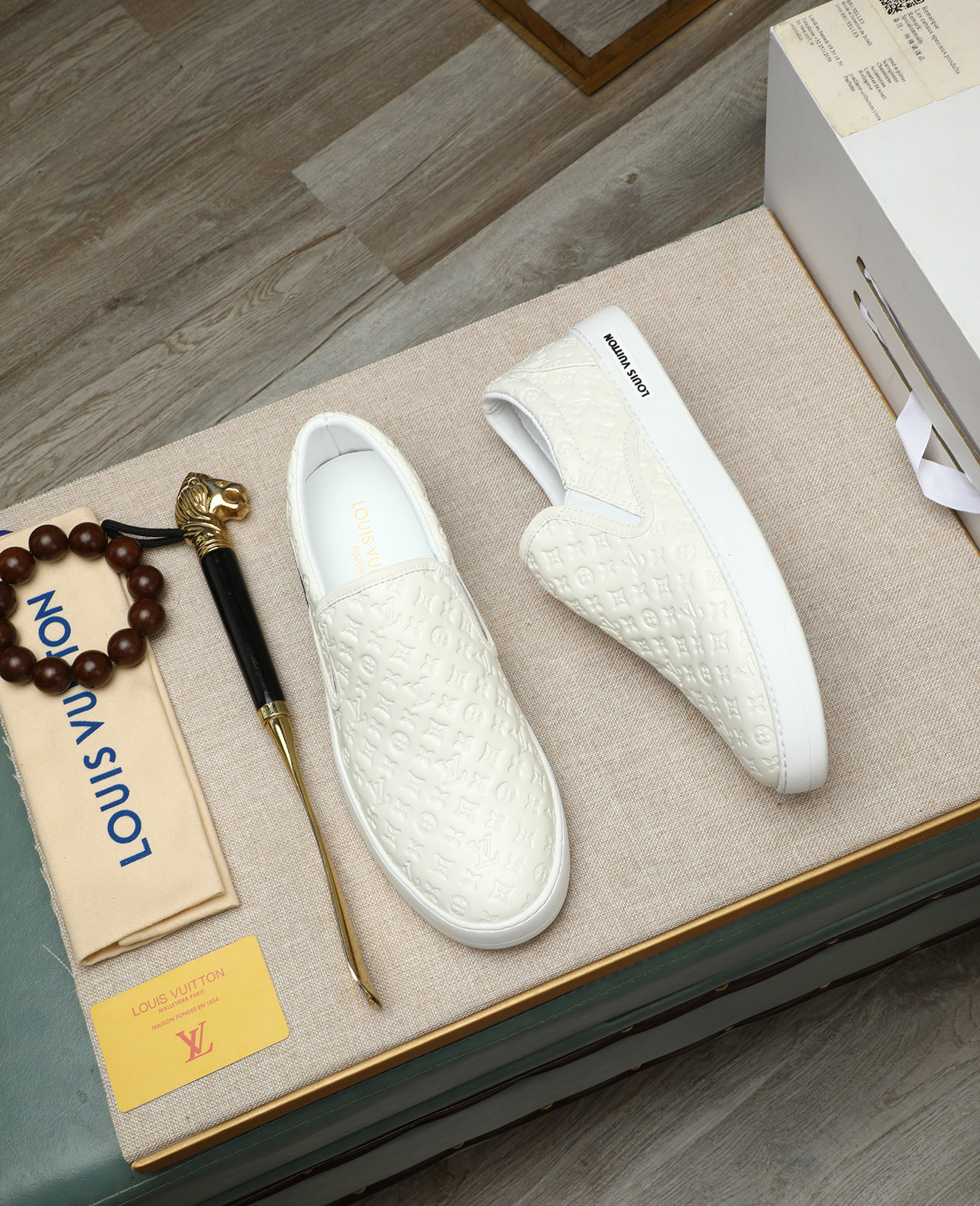 Louis Vuitton 2025 Milan Fashion Week White Leather Slip-On Sneakers 4 i1746773939126 6399 0 2