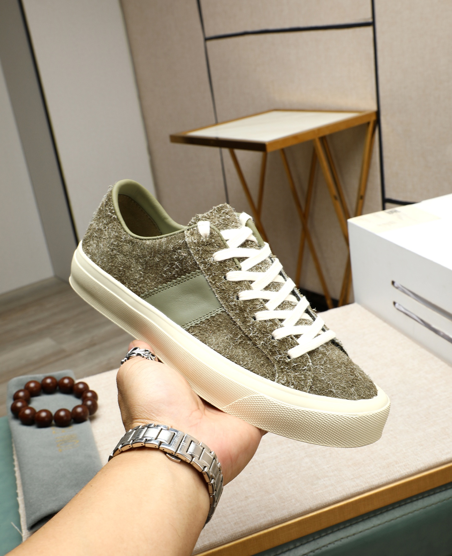 Tom Ford Men's Casual Canvas Sneakers Lace-up Shoes, Comfortable and Stylish 6 i1747031257009 7957 0 4