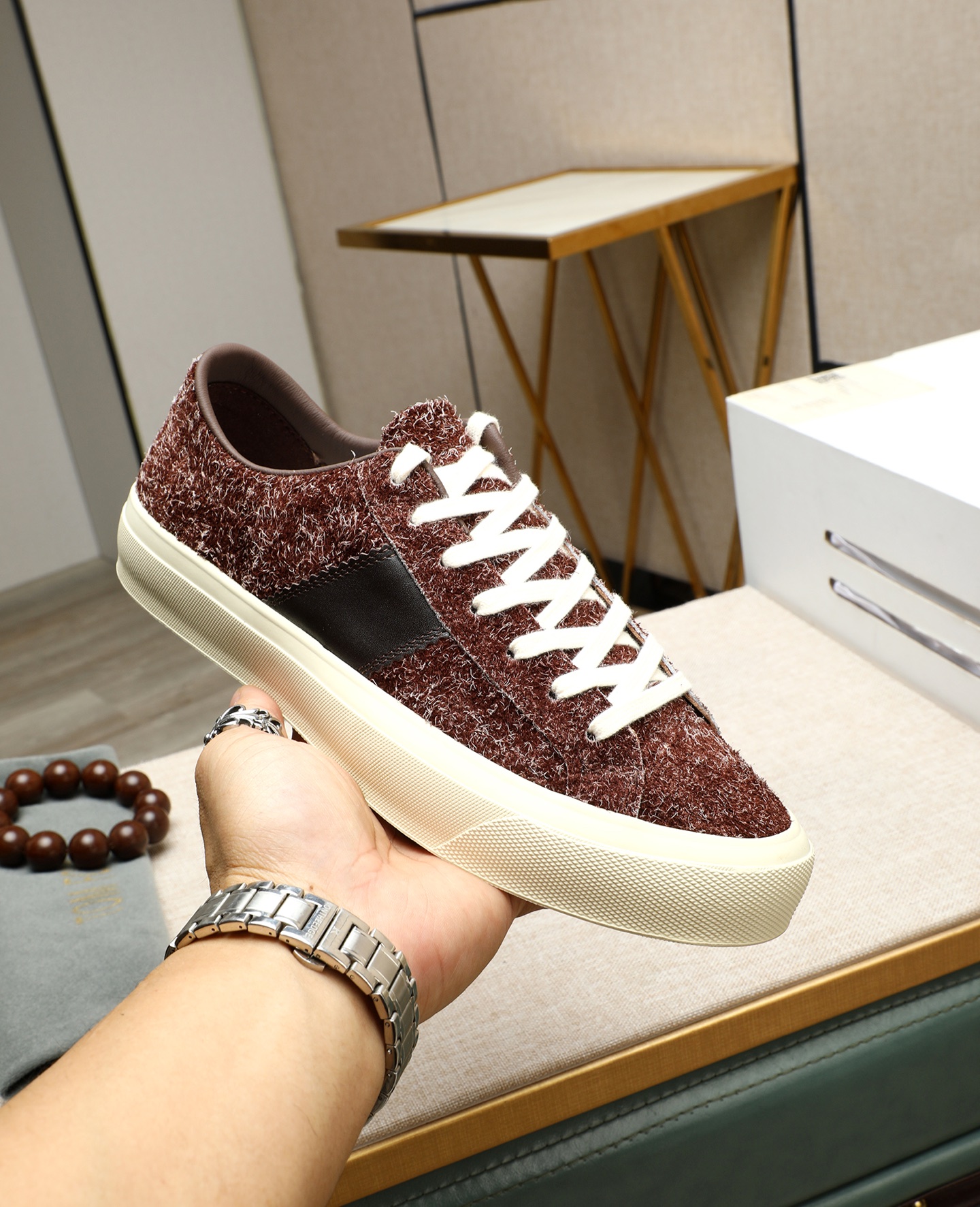 Tom Ford Men's Fashionable Casual Sneakers Lace-up Suede Shoes 6 i1747031273151 8092 0 4
