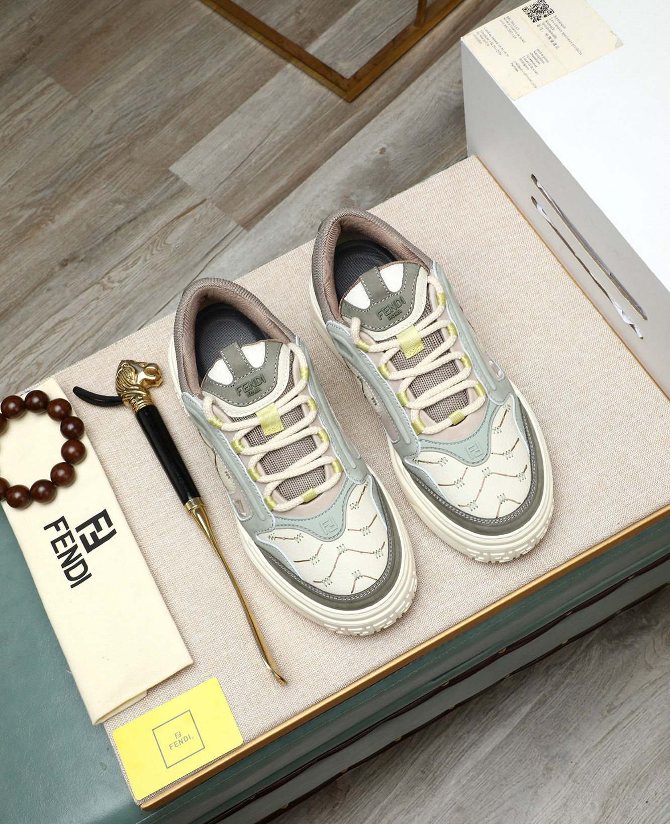 Fendi Men's Nappa & Leather Luxury Sneakers, Fashionable and Comfortable 1 Fendi Men's Nappa & Leather Luxury Sneakers, Fashionable and Comfortable
