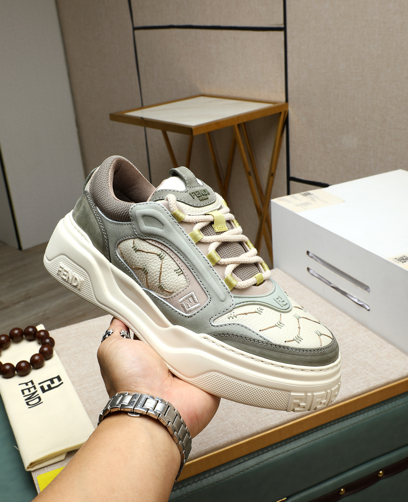 Fendi Men's Nappa & Leather Luxury Sneakers, Fashionable and Comfortable 6 i1747031458984 3786 0 4
