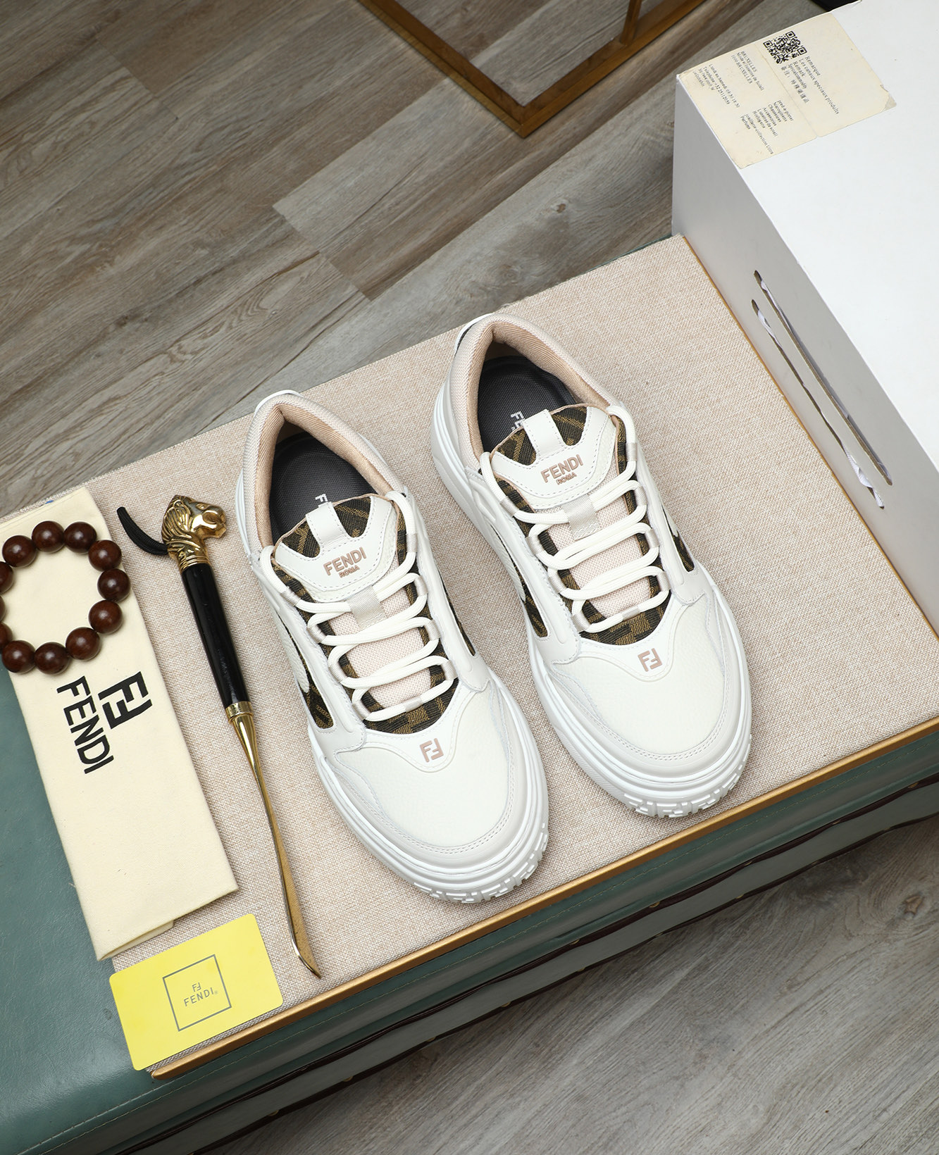 Fendi White Leather Sneakers Casual Shoes Designer Fashion Size 39-44 2 i1747031496134 2353 0 0
