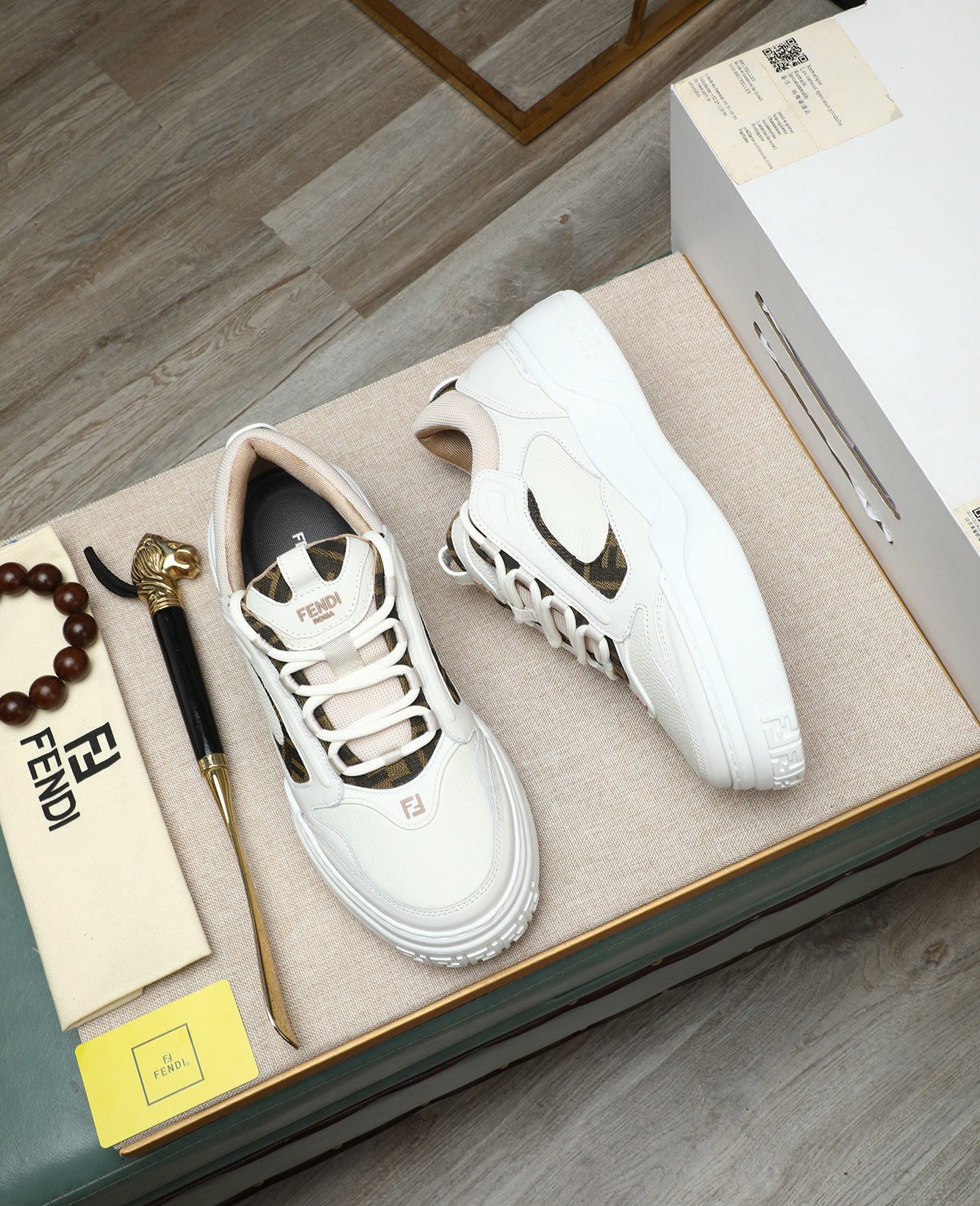 Fendi White Leather Sneakers Casual Shoes Designer Fashion Size 39-44 3 i1747031496145 468 0 1