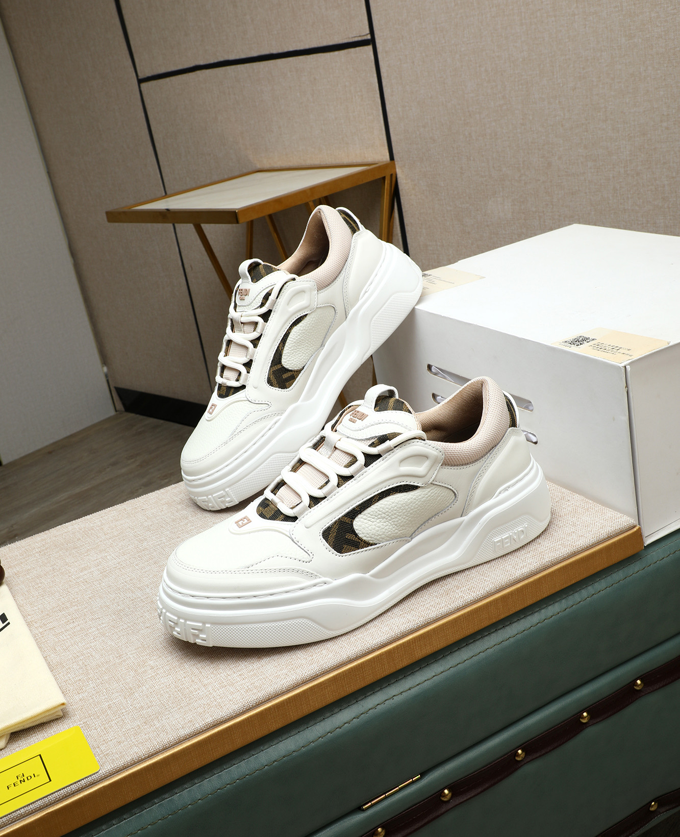 Fendi White Leather Sneakers Casual Shoes Designer Fashion Size 39-44 4 i1747031496169 2848 0 2