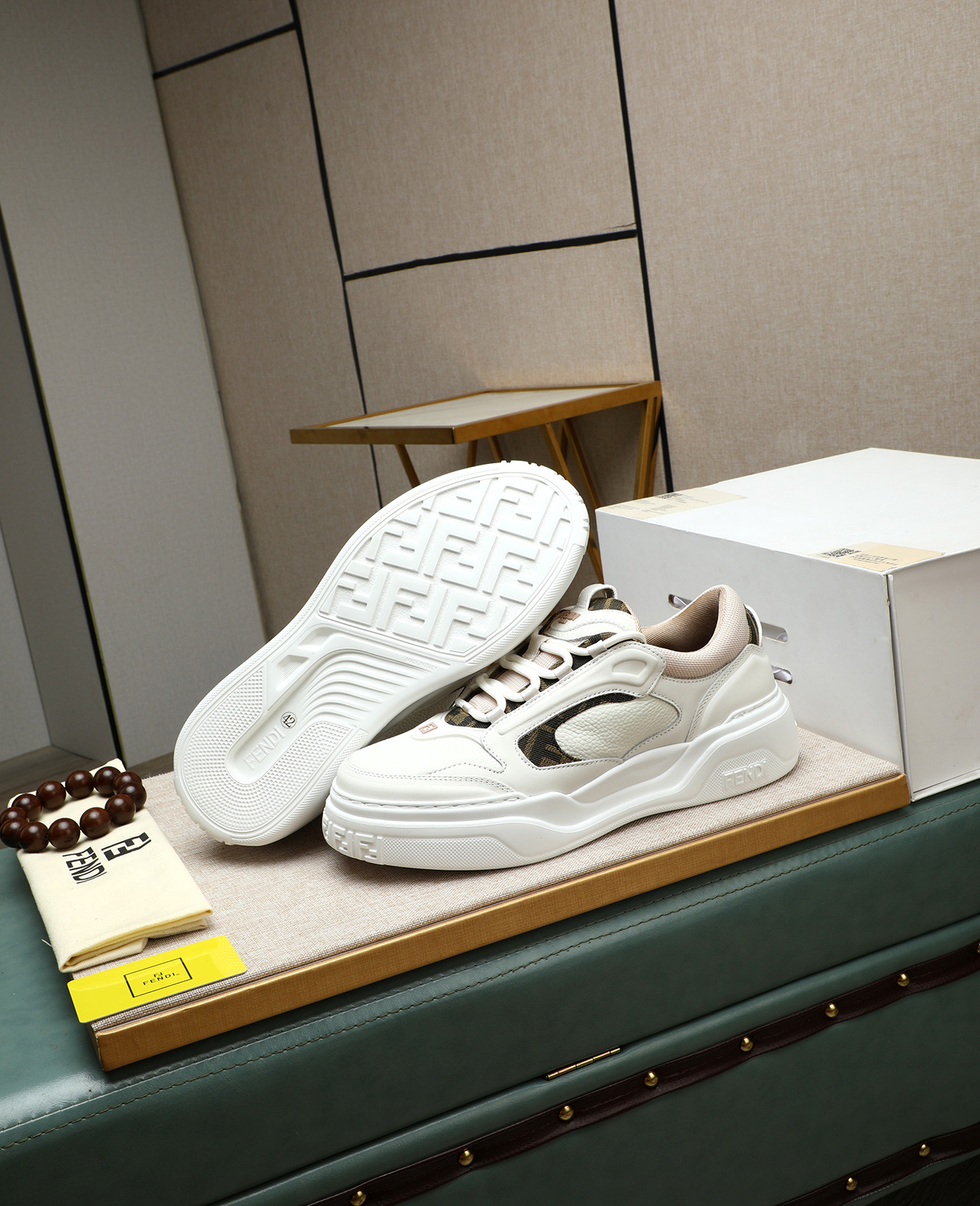 Fendi White Leather Sneakers Casual Shoes Designer Fashion Size 39-44 5 i1747031496990 5459 0 3