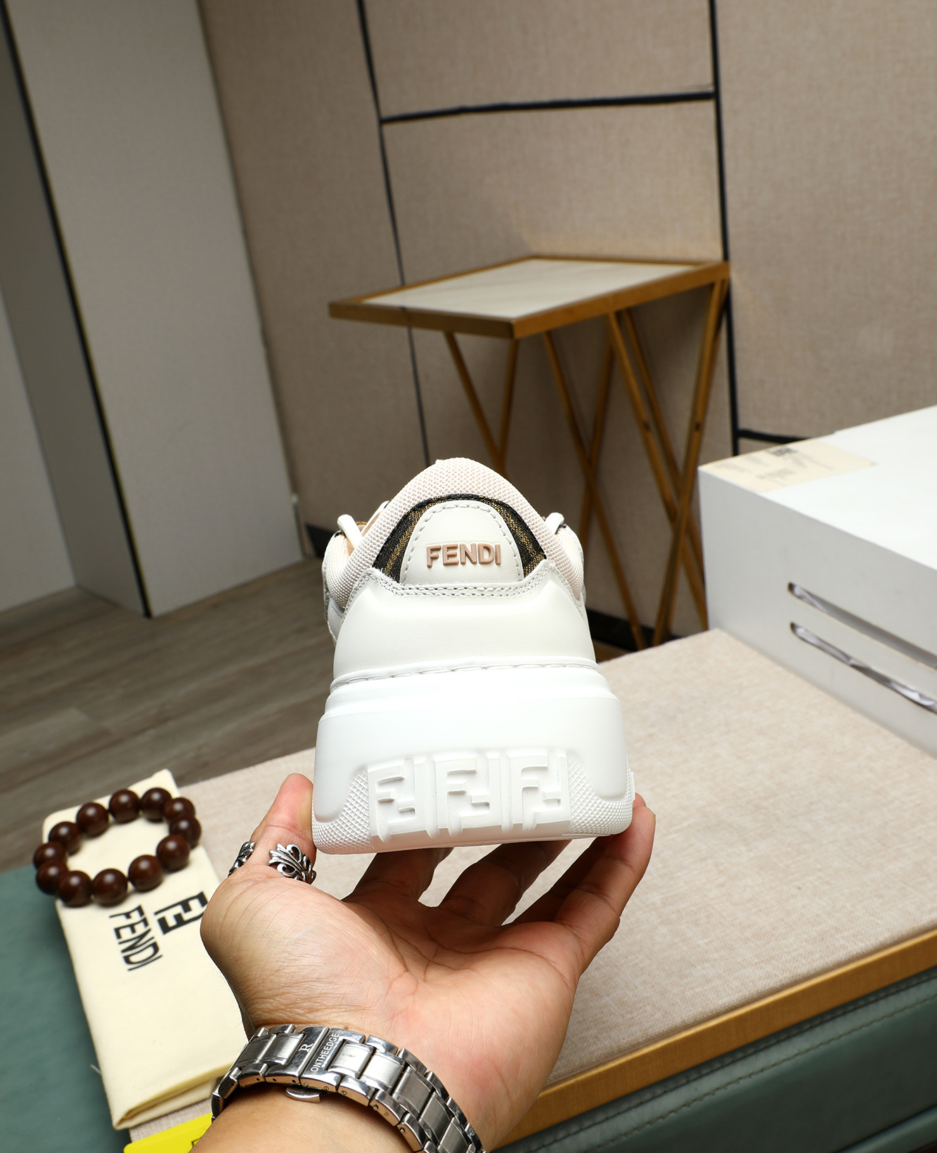 Fendi White Leather Sneakers Casual Shoes Designer Fashion Size 39-44 10 i1747031497005 6692 0 8