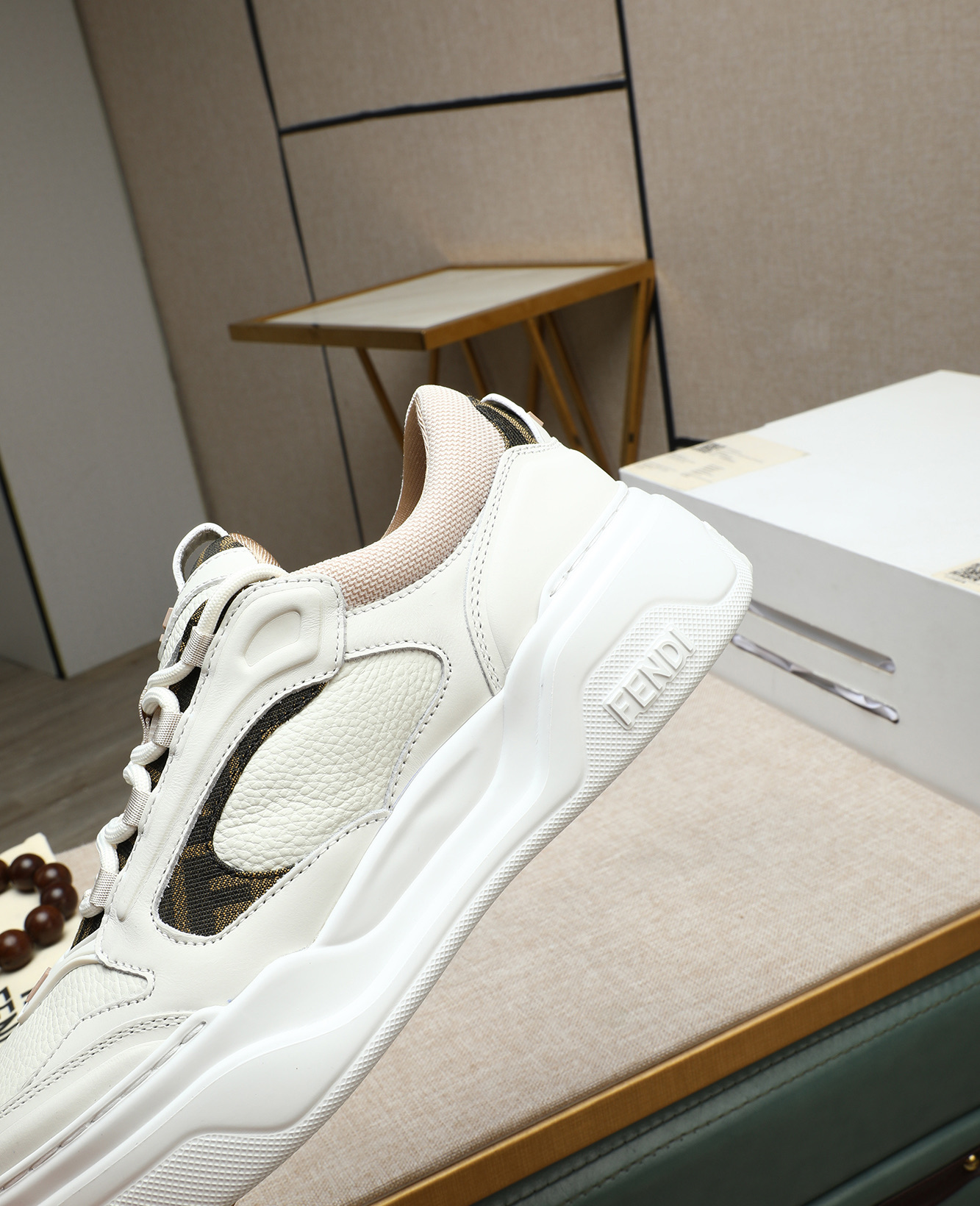 Fendi White Leather Sneakers Casual Shoes Designer Fashion Size 39-44 9 i1747031497103 8592 0 7