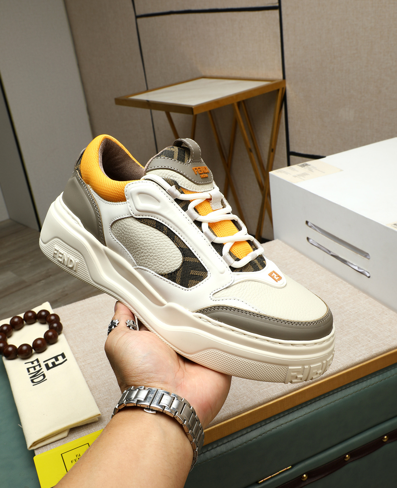 Fendi Premium Leather Sneakers - Stylish, Comfortable, and High-Quality 6 i1747031554335 3217 0 4