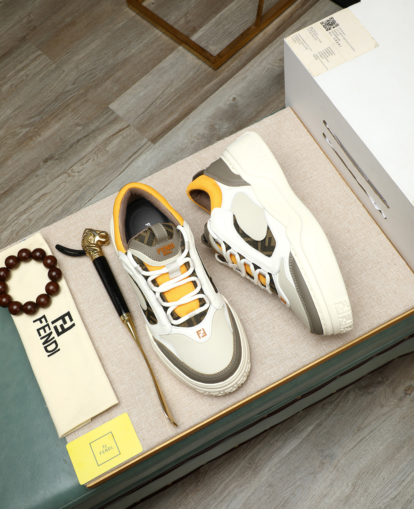 Fendi Premium Leather Sneakers - Stylish, Comfortable, and High-Quality 3 i1747031554415 3384 0 1