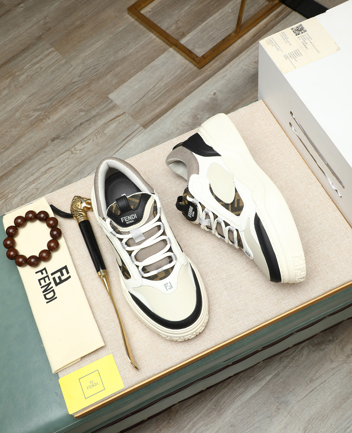 Fendi Men's Nappa & Litchi Leather Sneakers - High-End Quality & Craftsmanship 3 i1747031569291 3015 0 1