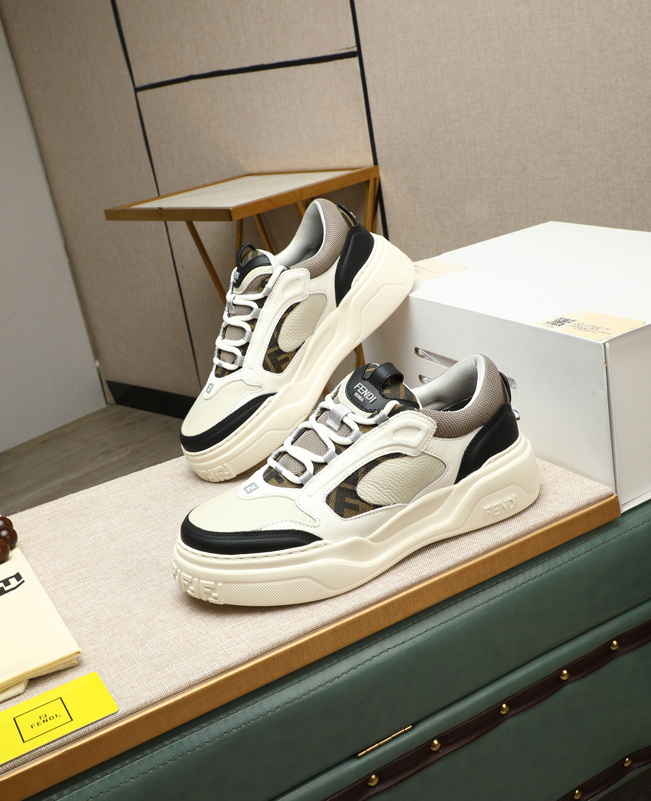 Fendi Men's Nappa & Litchi Leather Sneakers - High-End Quality & Craftsmanship 4 i1747031569361 5364 0 2