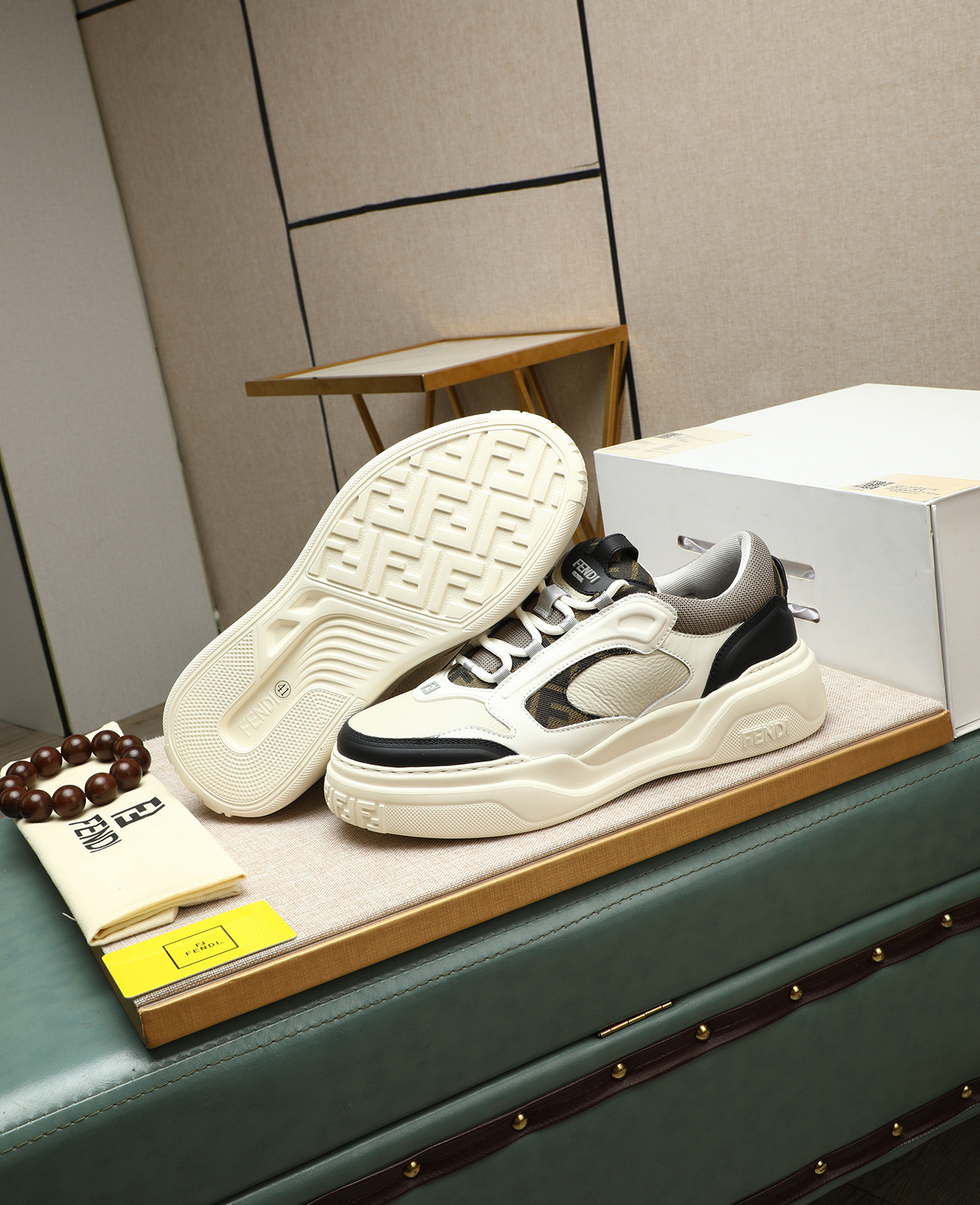 Fendi Men's Nappa & Litchi Leather Sneakers - High-End Quality & Craftsmanship 5 i1747031569979 1973 0 3