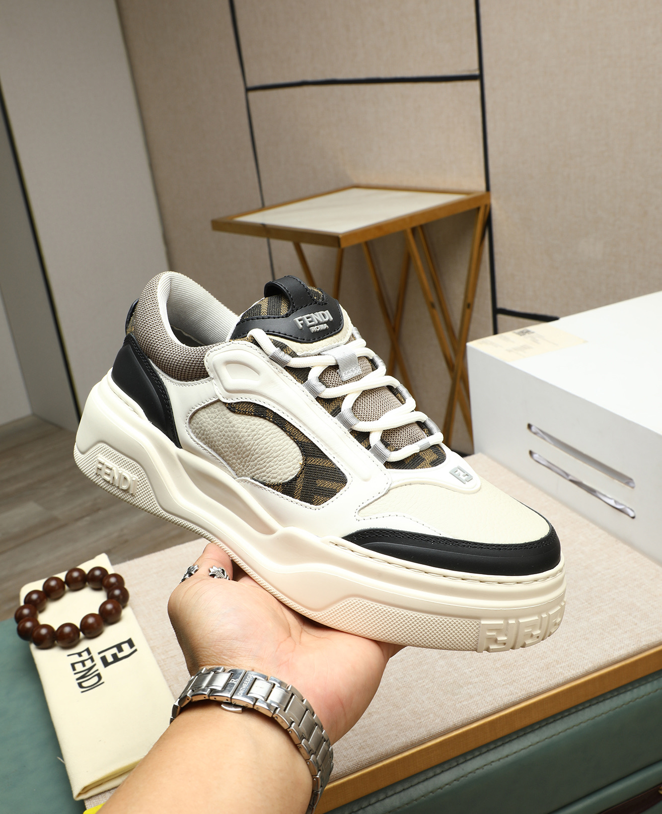 Fendi Men's Nappa & Litchi Leather Sneakers - High-End Quality & Craftsmanship 6 i1747031570030 5561 0 4