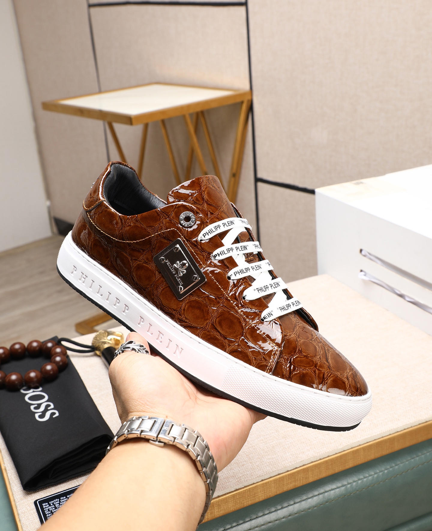 Precio de fábrica PP Phillip Calidad original. Entrenadores de estilo moderno único. Zapatos casuale