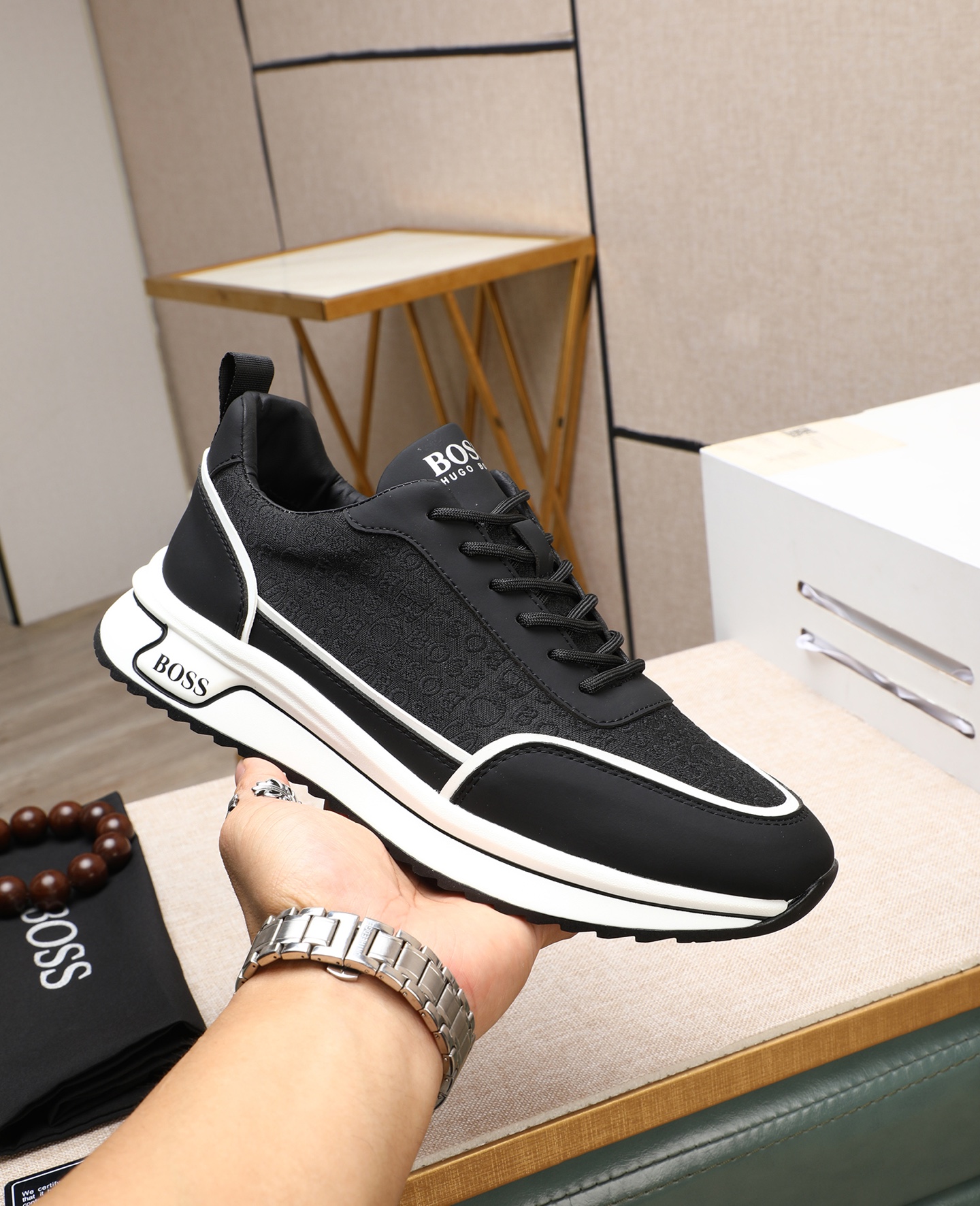 precio de fábrica [BOSS] zapatos de los hombres originales Modelos clásicos zapatos casuales Esta se