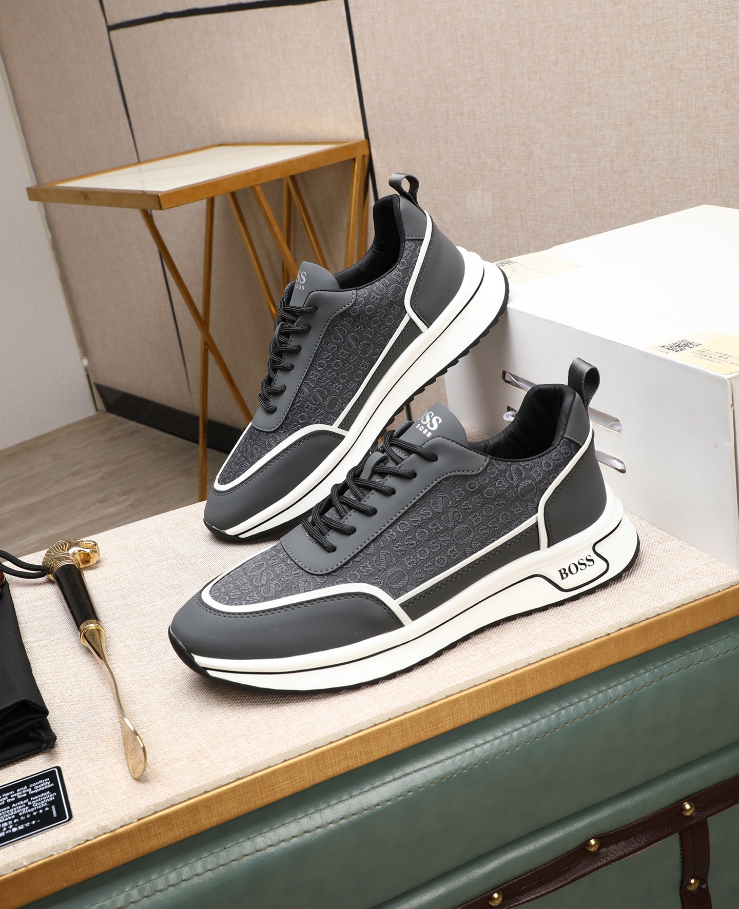 precio de fábrica [BOSS] zapatos de los hombres originales Modelos clásicos zapatos casuales Esta se