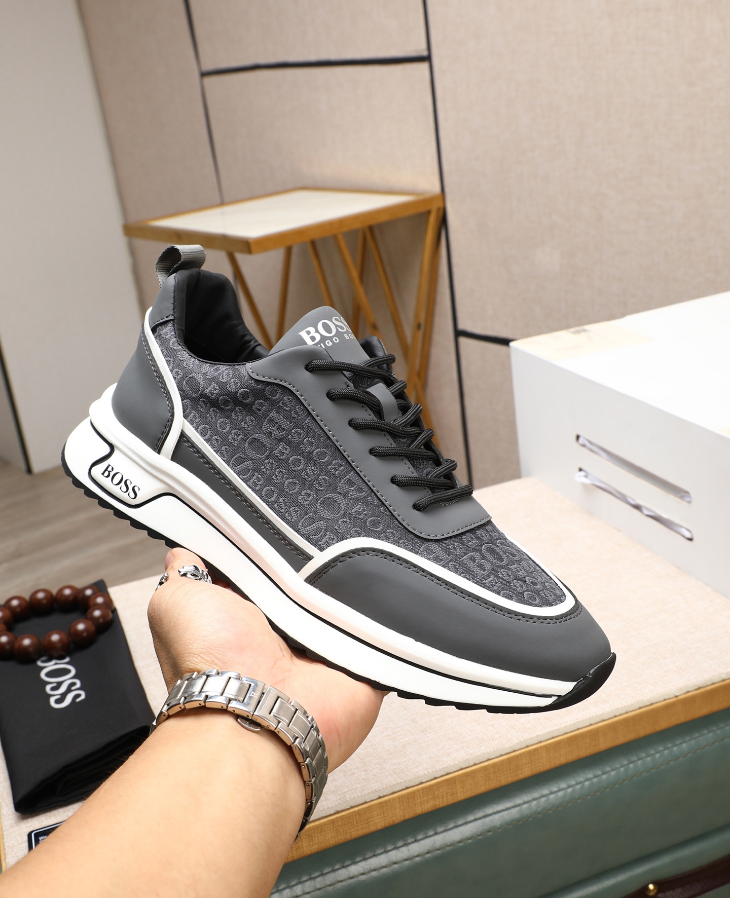 precio de fábrica [BOSS] zapatos de los hombres originales Modelos clásicos zapatos casuales Esta se