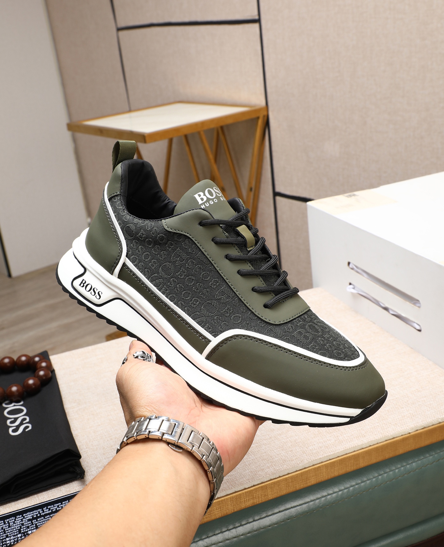 precio de fábrica [BOSS] zapatos de los hombres originales Modelos clásicos zapatos casuales Esta se