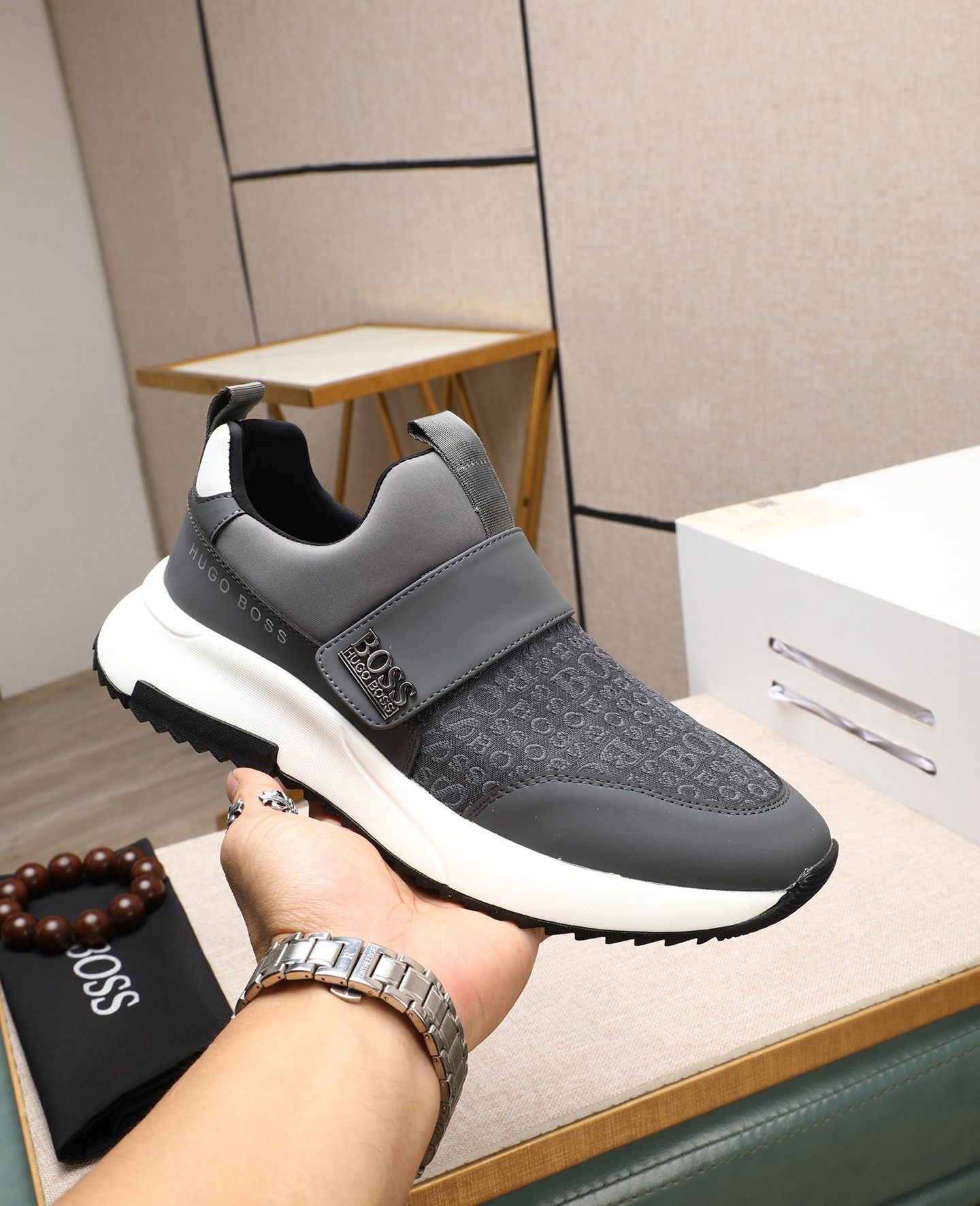 precio de fábrica [BOSS] zapatos de los hombres originales Modelos clásicos zapatos casuales Esta se