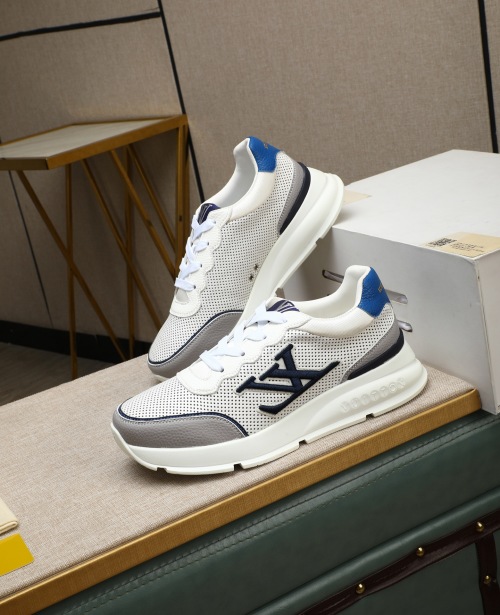 Louis Vuitton Men's White Leather Fashion Sneakers, Size 38-44 1 Louis Vuitton Men's White Leather Fashion Sneakers, Size 38-44