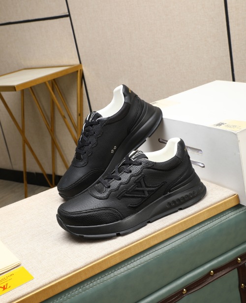 Louis Vuitton Black Leather Fashion Sneakers for Men, Size 38-44 1 Louis Vuitton Black Leather Fashion Sneakers for Men, Size 38-44