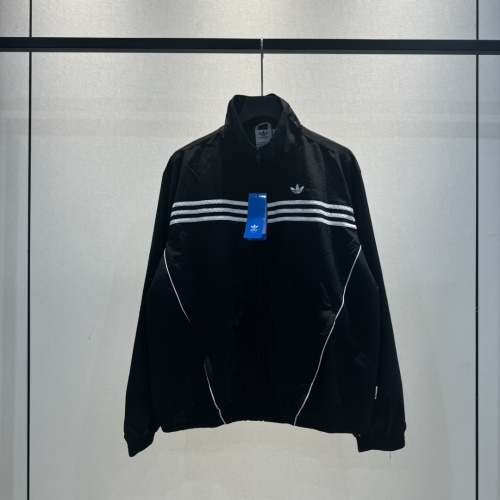Adidas Originals Heren Jas - Driekwart Rits, Drie Strepen, Lichtgewicht 1 Adidas Originals Heren Jas - Driekwart Rits, Drie Strepen, Lichtgewicht