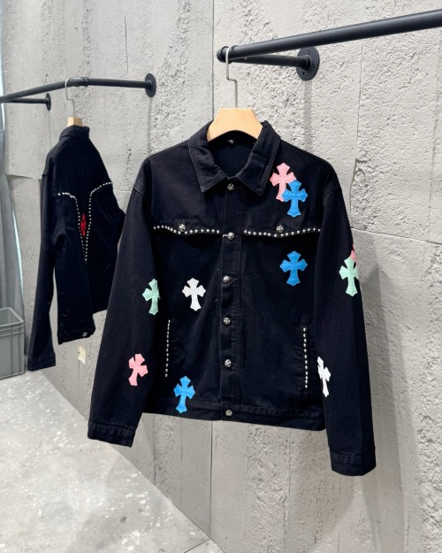 Chrome Hearts Rivet Cross Denim Jacket, Heavyweight Cotton, Stylish and Durable 1 Chrome Hearts Rivet Cross Denim Jacket, Heavyweight Cotton, Stylish and Durable