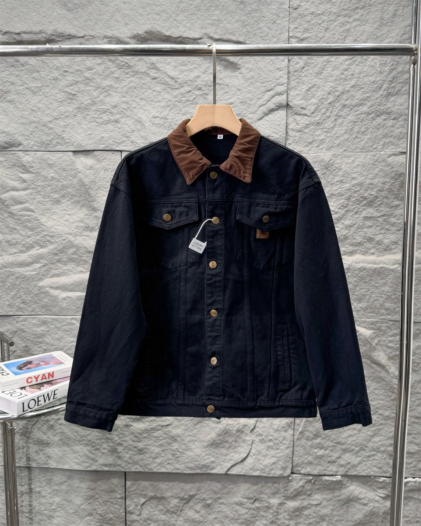 Carhartt Washed Vintage 90S J10 Trucker Jacket Workwear Brand,Black and Brown