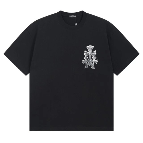 Chrome Hearts Black and White Classic Short Sleeve T-Shirt, Stylish and Comfy