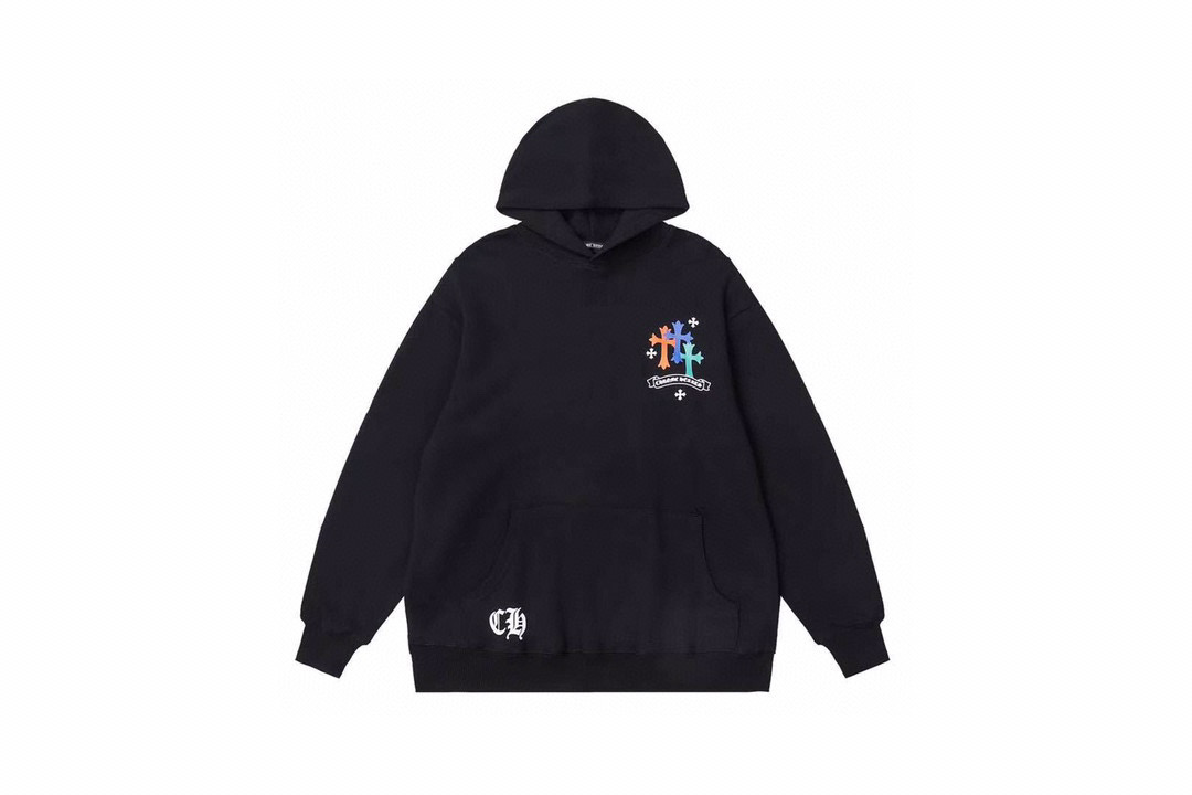 Y54—P93
克罗心连帽卫衣拉链外套男女同款。釆用420克毛圈纯棉面料。定制五金拉链。黑白S-XL