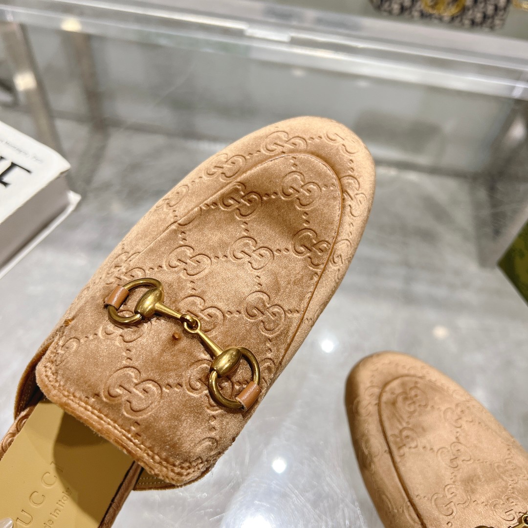 Gucci Jordaan Leather Loafer Mules with Horsebit Detail - Women's 7 a1734619183406 6268