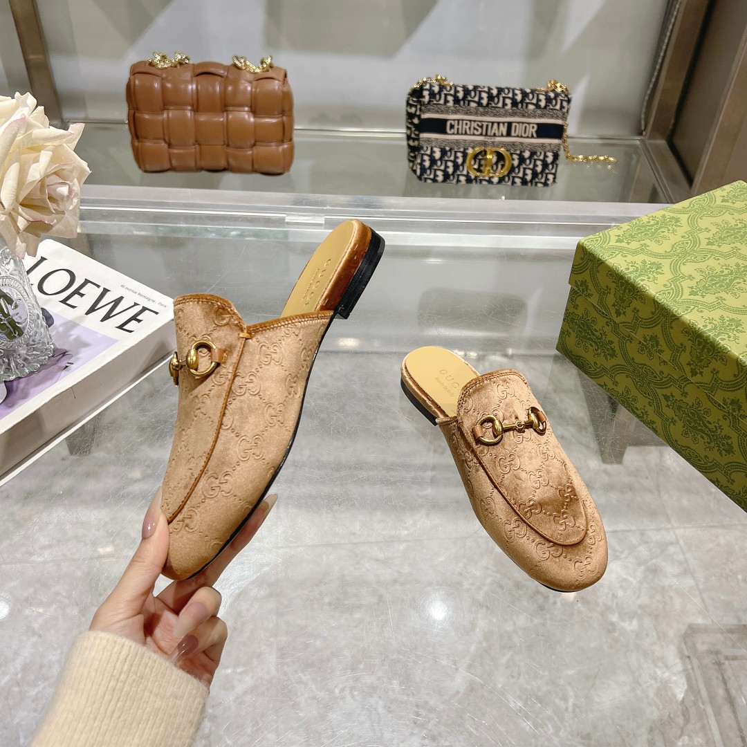 Gucci Jordaan Leather Loafer Mules with Horsebit Detail - Women's 5 a1734619184186 8154