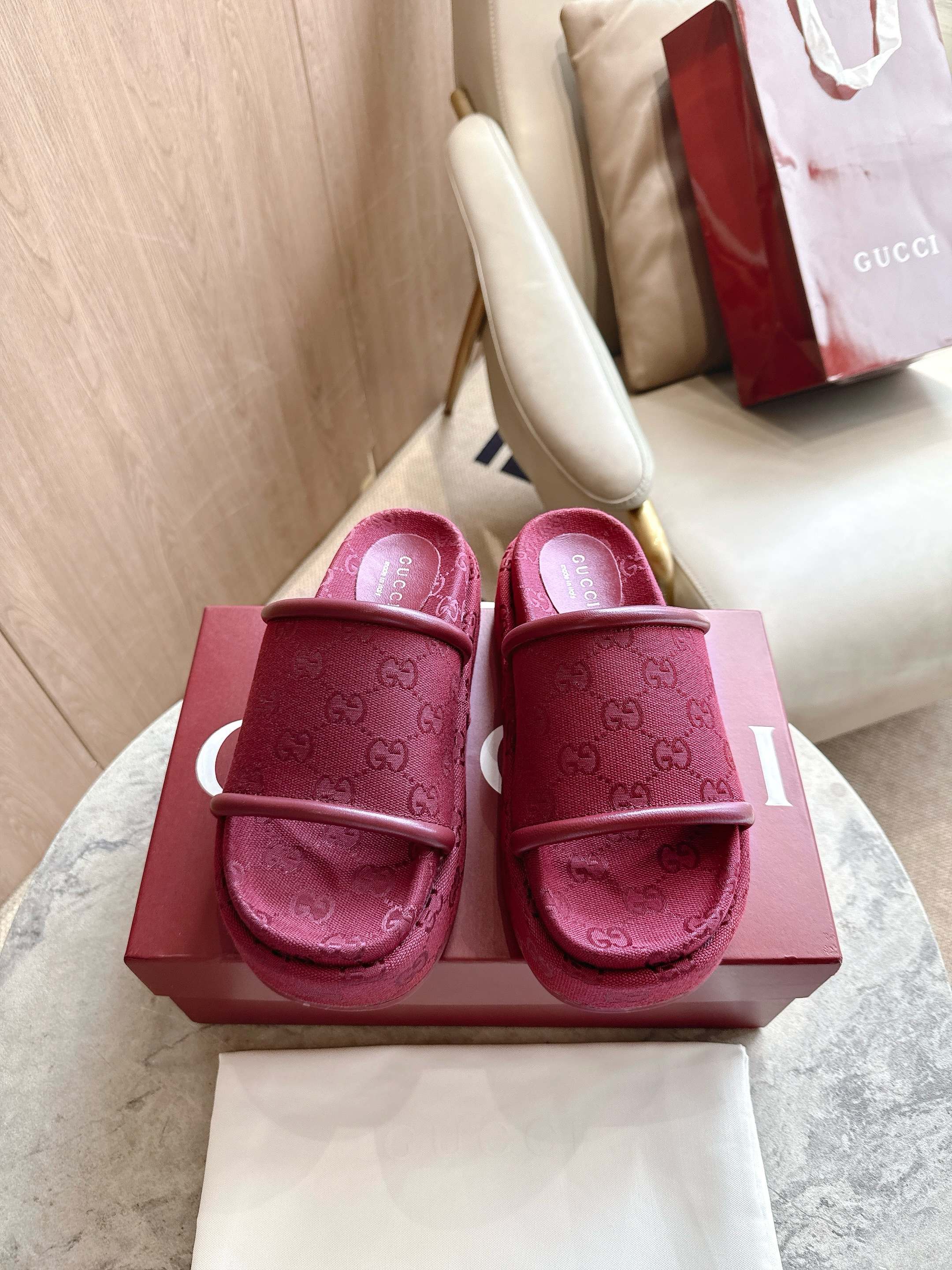 NO:476658,8356-3 Wine Red G (35-42), Slippers, Slippers198609098356-3 酒红G（35-42）,拖鞋,slippers,Women's Shoes