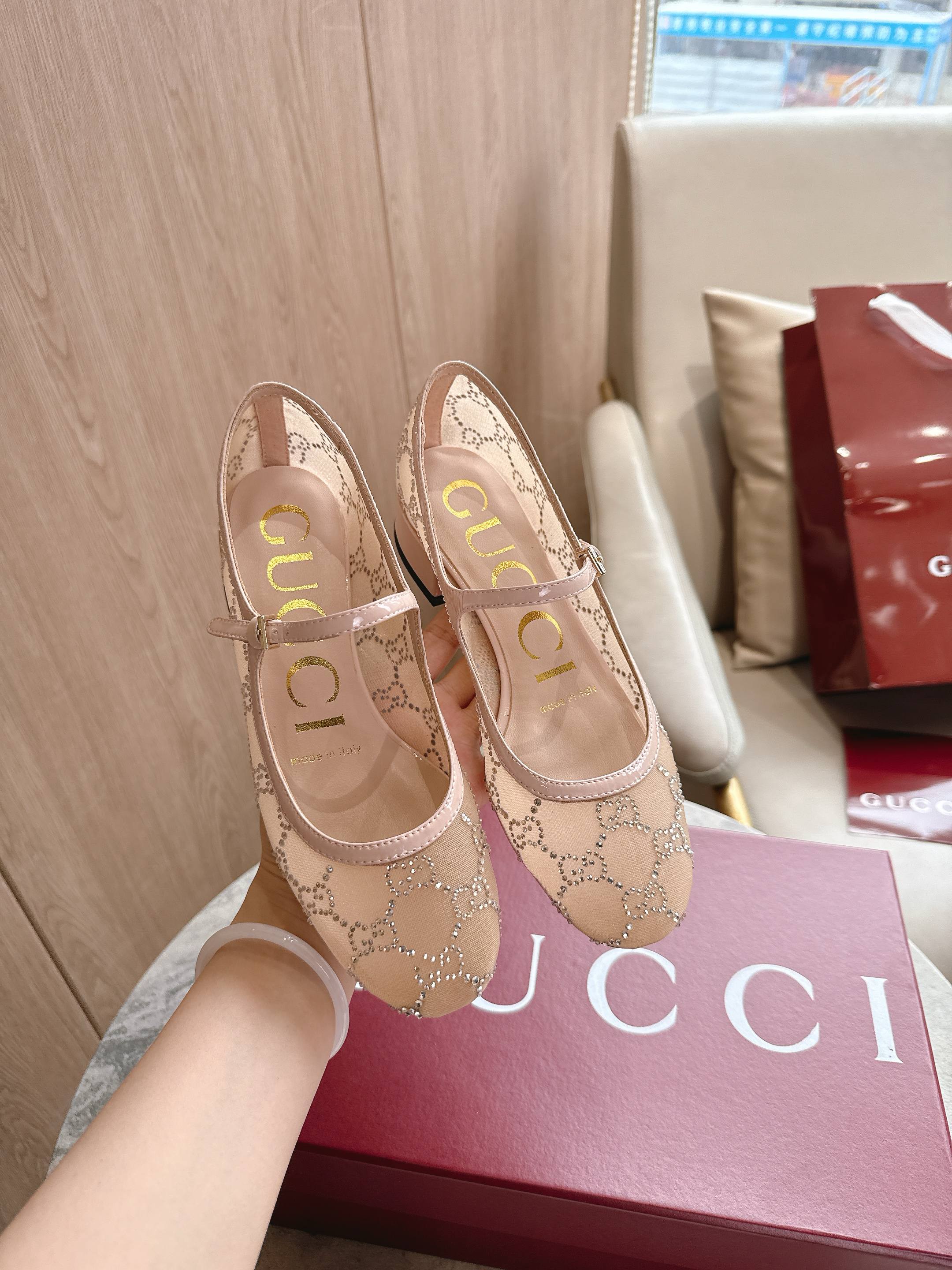 GG Crystal Ballerina Flats: Contemporary Design Celebrating House Logo - 图片 3