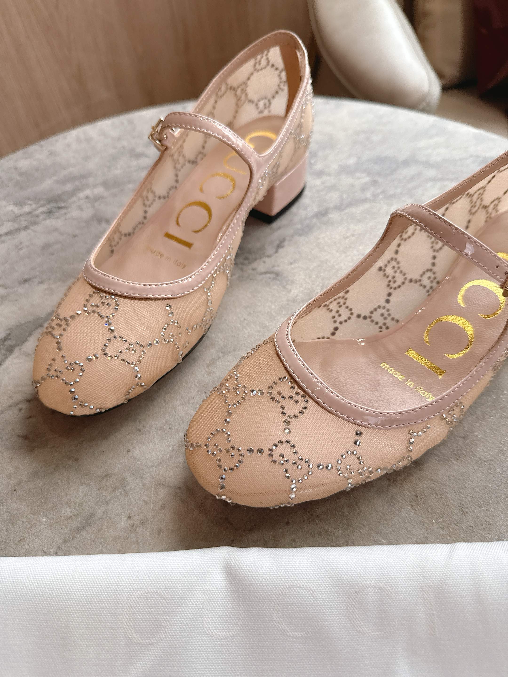 GG Crystal Ballerina Flats: Contemporary Design Celebrating House Logo - 图片 4
