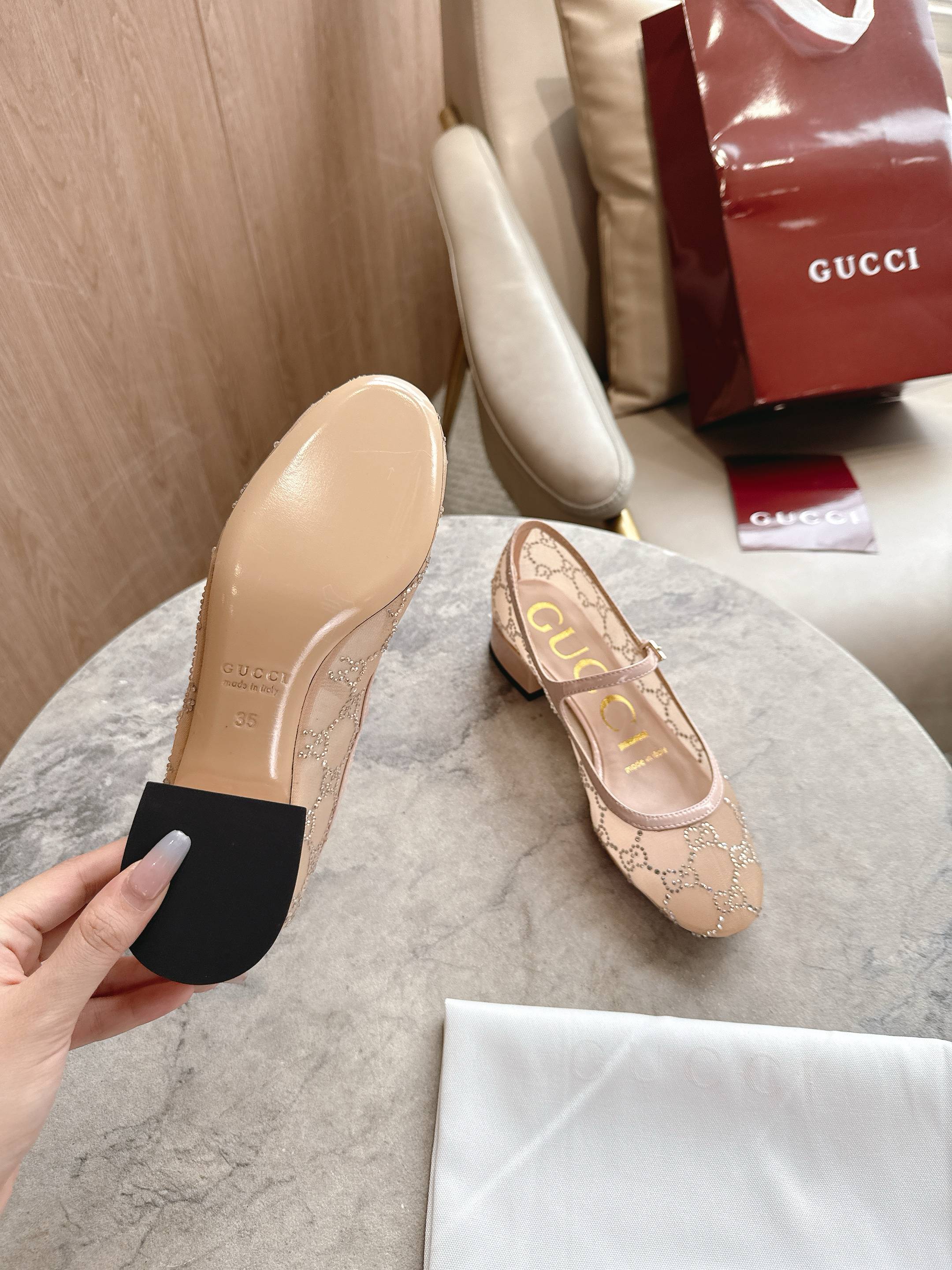 GG Crystal Ballerina Flats: Contemporary Design Celebrating House Logo - 图片 8