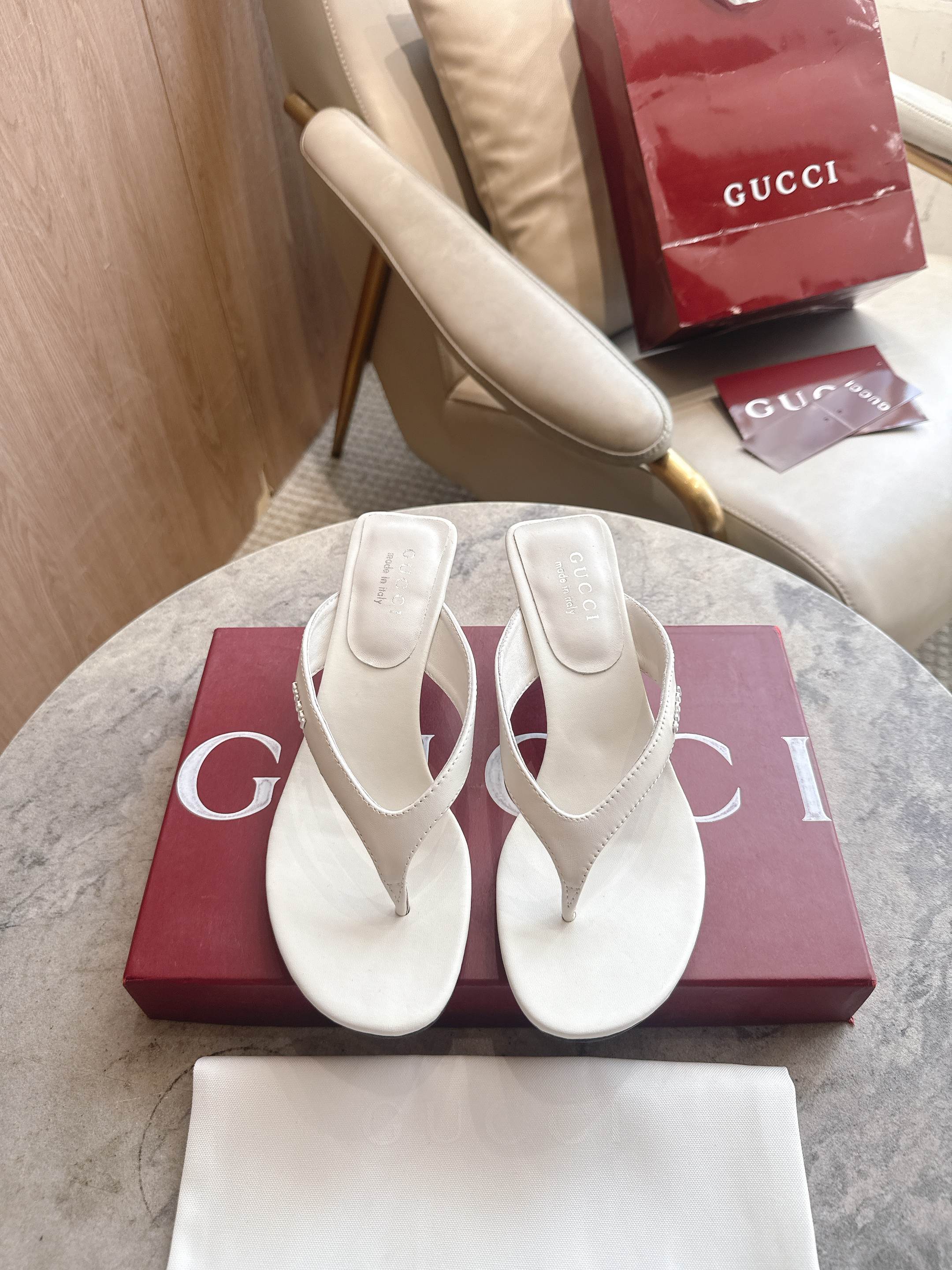 NO:786211,3332-1 White (35-42) 2026 new style thong mid heel 5.5, slippers, slippers198609093332-1 白（35-42）2026新款夹趾中跟5.5,拖鞋,slippers,Women's Shoes